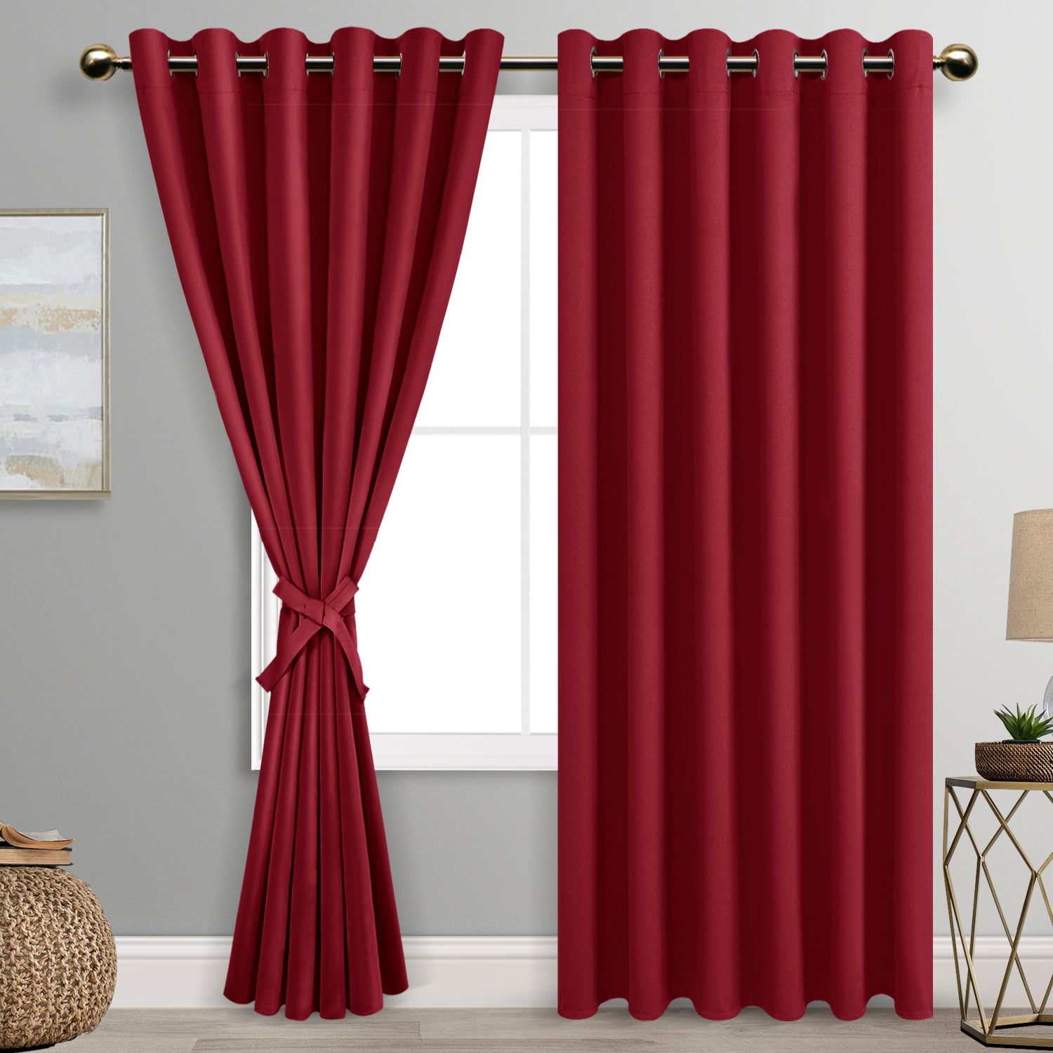Custom Curtains: 100% Blackout Curtains, Set of 2 Panels