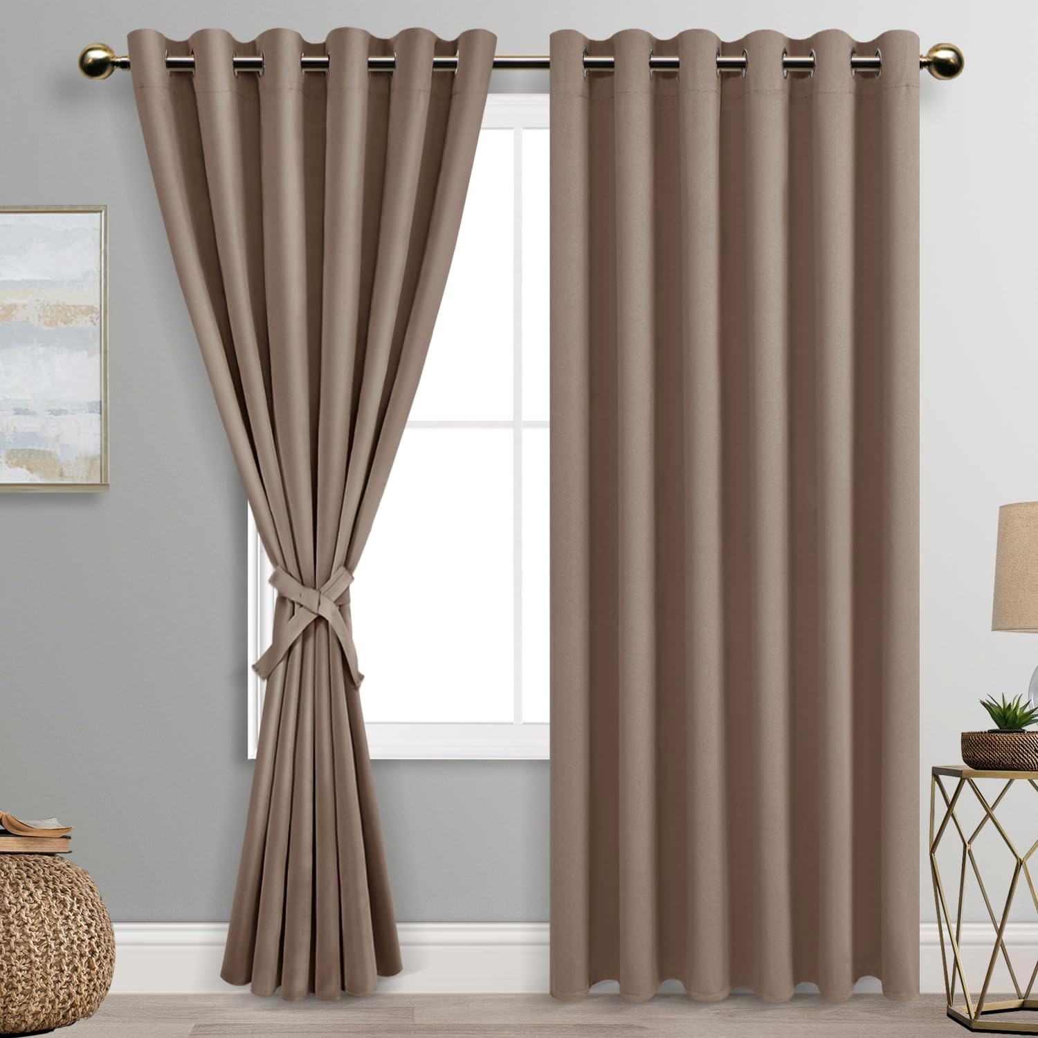 Custom Curtains: 100% Blackout Curtains, Set of 2 Panels