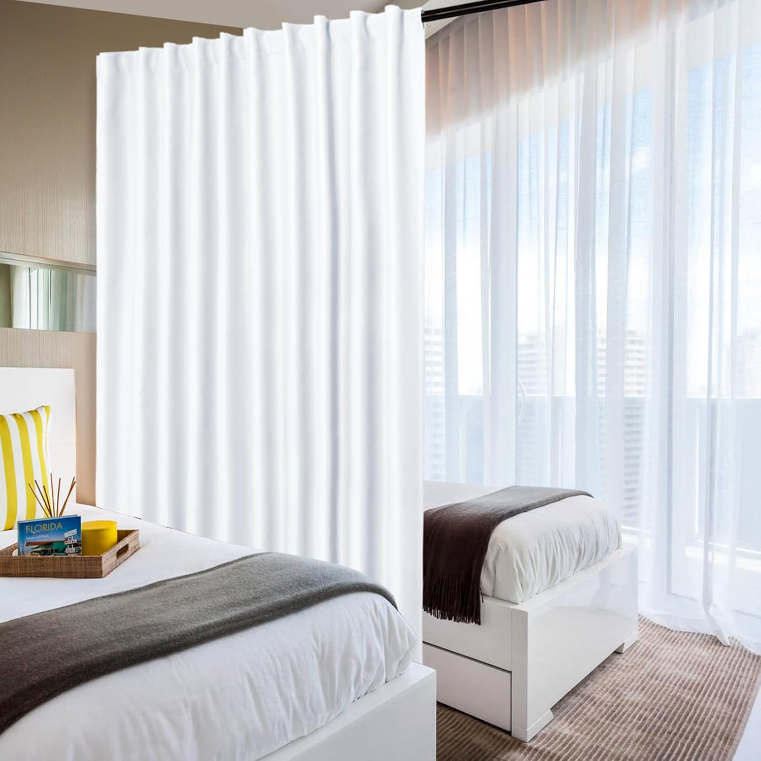 Custom Curtains: 1 Panel Wide Width Blackout Curtain, Room Divider Curtains