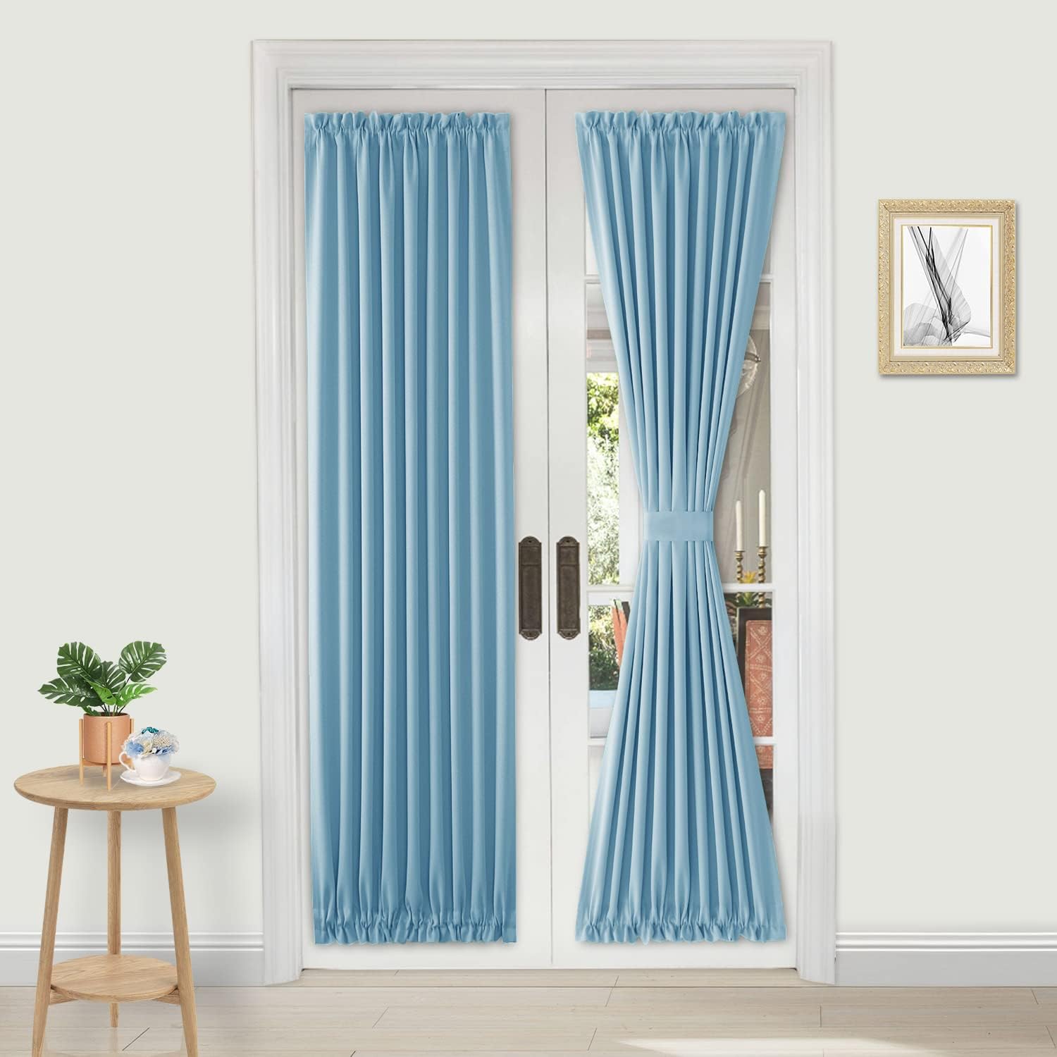 Custom Curtains: French Blackout Door Curtains, 1 Curtain Panel