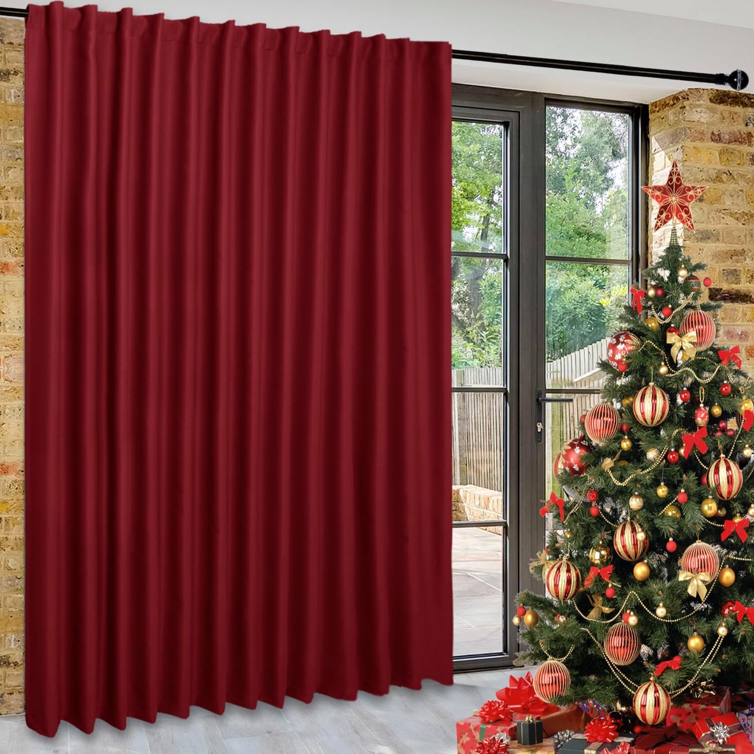 Custom Curtains: 1 Panel Wide Width Blackout Curtain, Room Divider Curtains