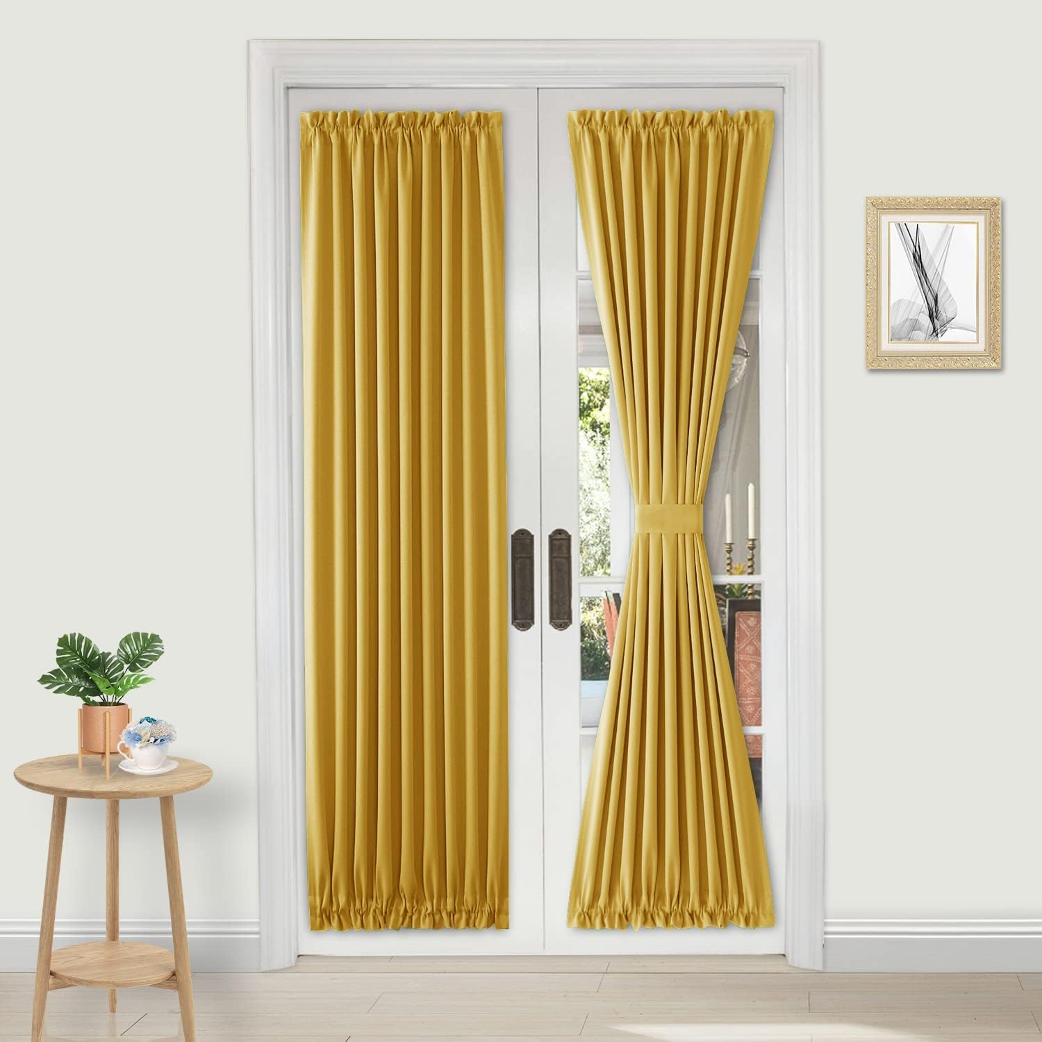 Custom Curtains: French Blackout Door Curtains, 1 Curtain Panel