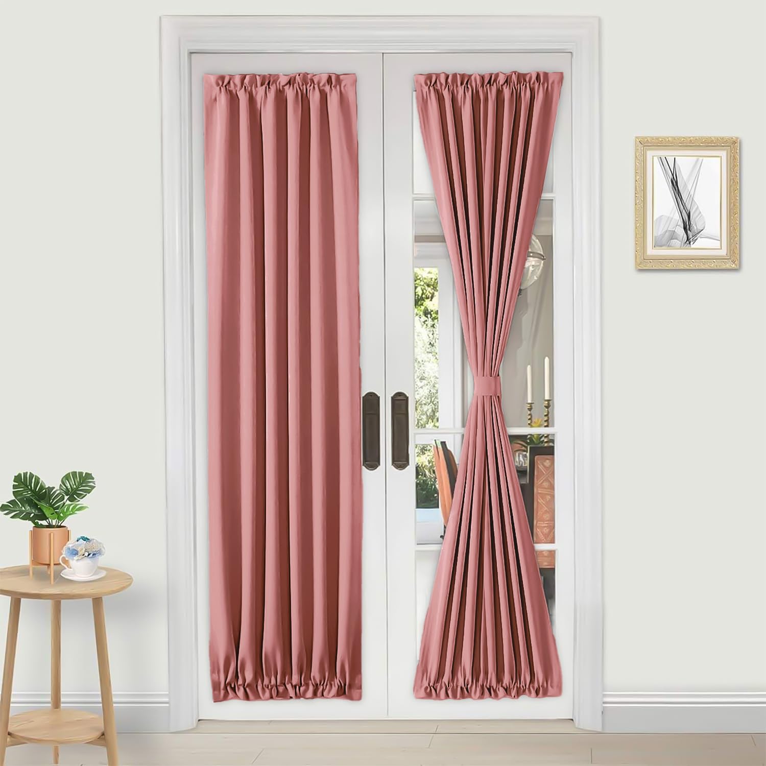 Custom Curtains: French Blackout Door Curtains, 1 Curtain Panel