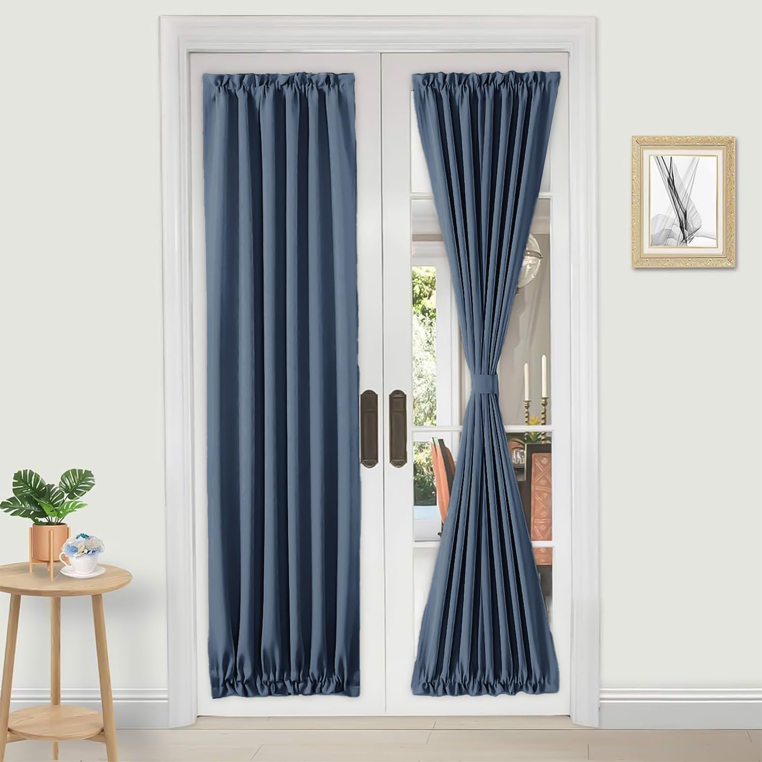 Custom Curtains: French Blackout Door Curtains, 1 Curtain Panel
