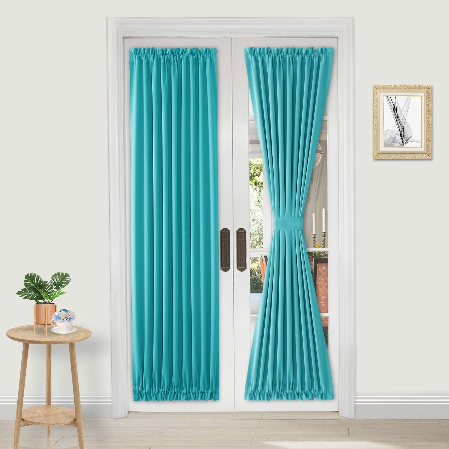 Custom Curtains: French Blackout Door Curtains, 1 Curtain Panel