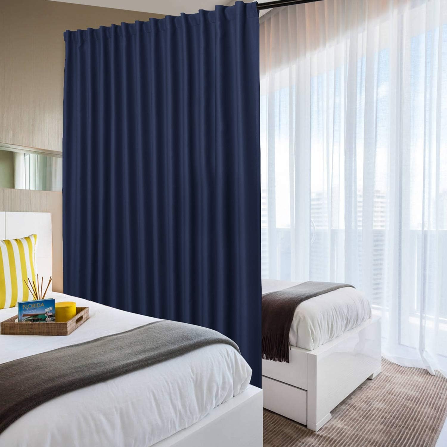Custom Curtains: 1 Panel Wide Width Blackout Curtain, Room Divider Curtains
