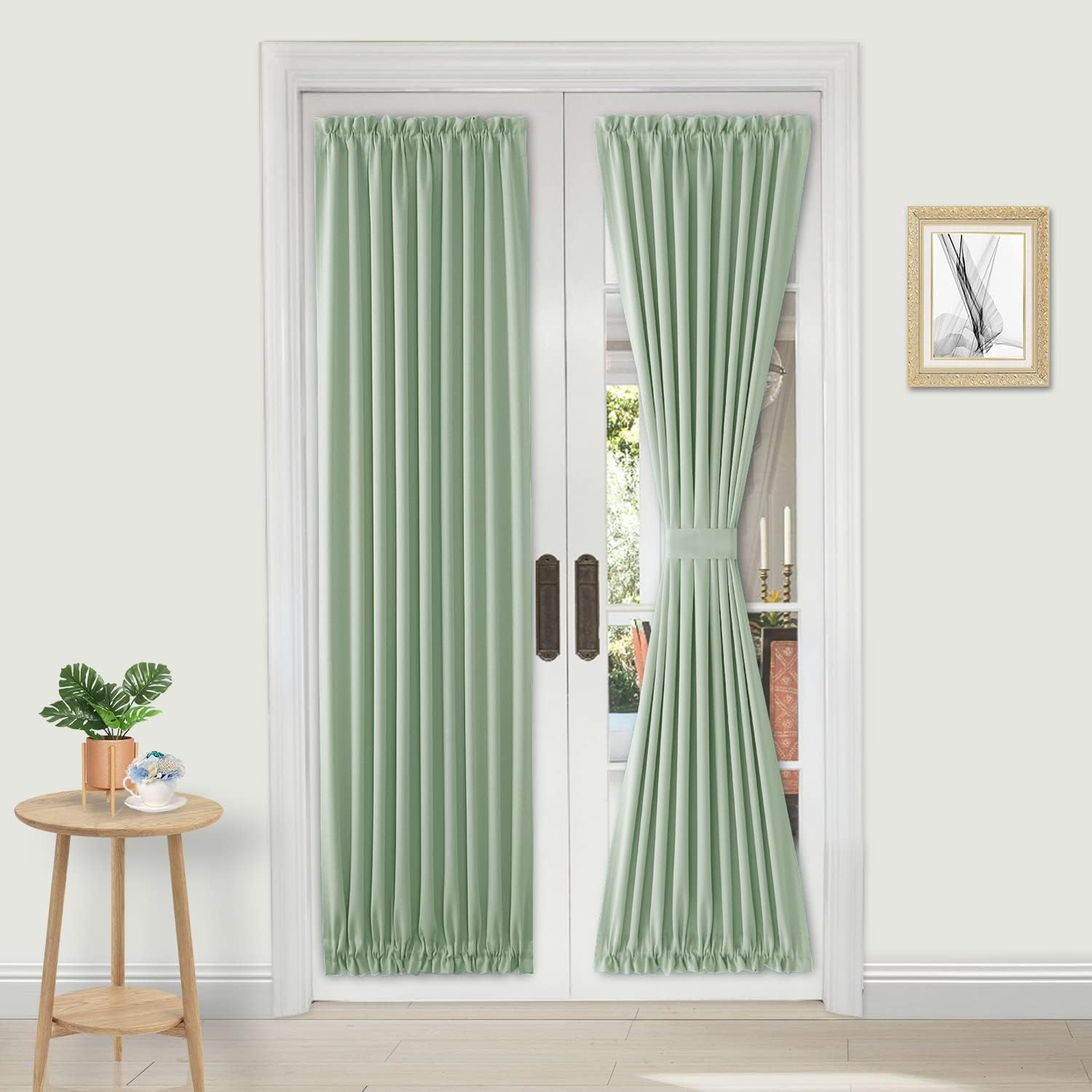 Custom Curtains: French Blackout Door Curtains, 1 Curtain Panel