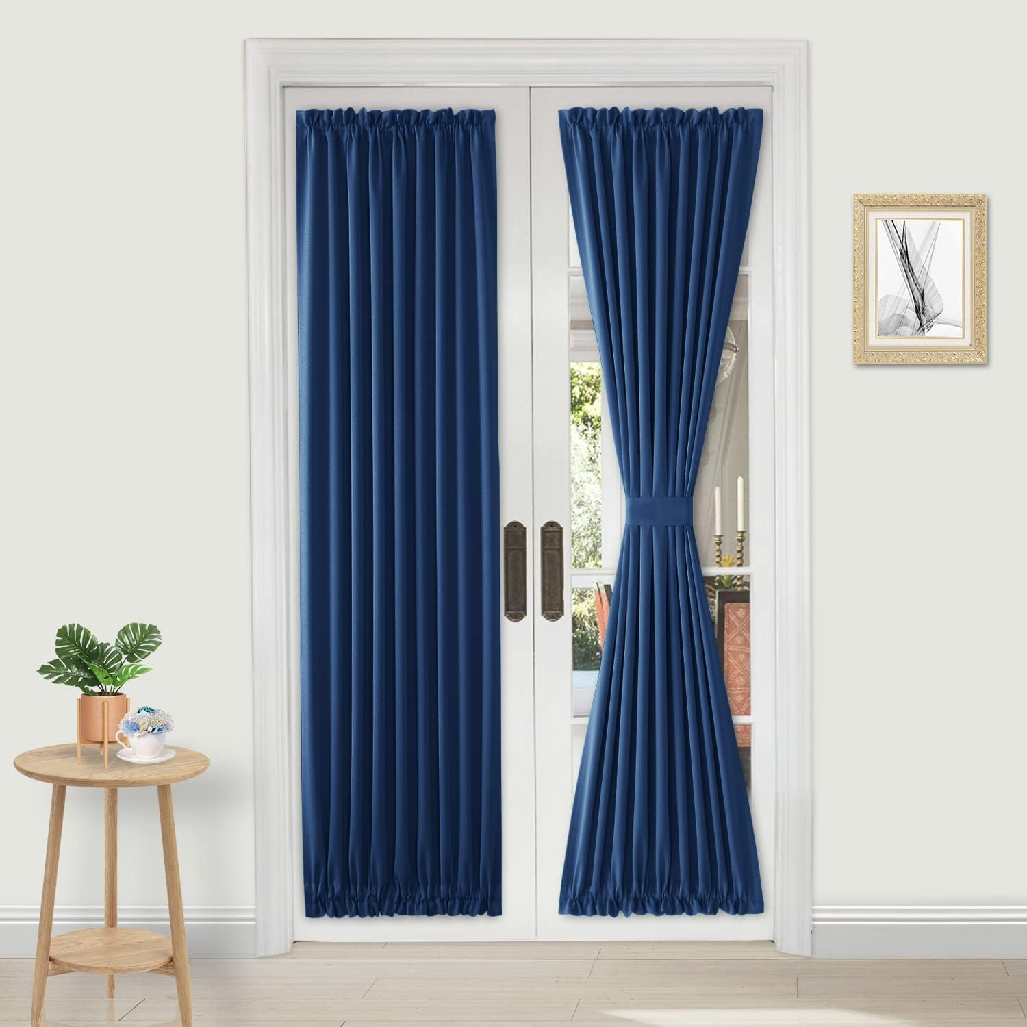 Custom Curtains: French Blackout Door Curtains, 1 Curtain Panel