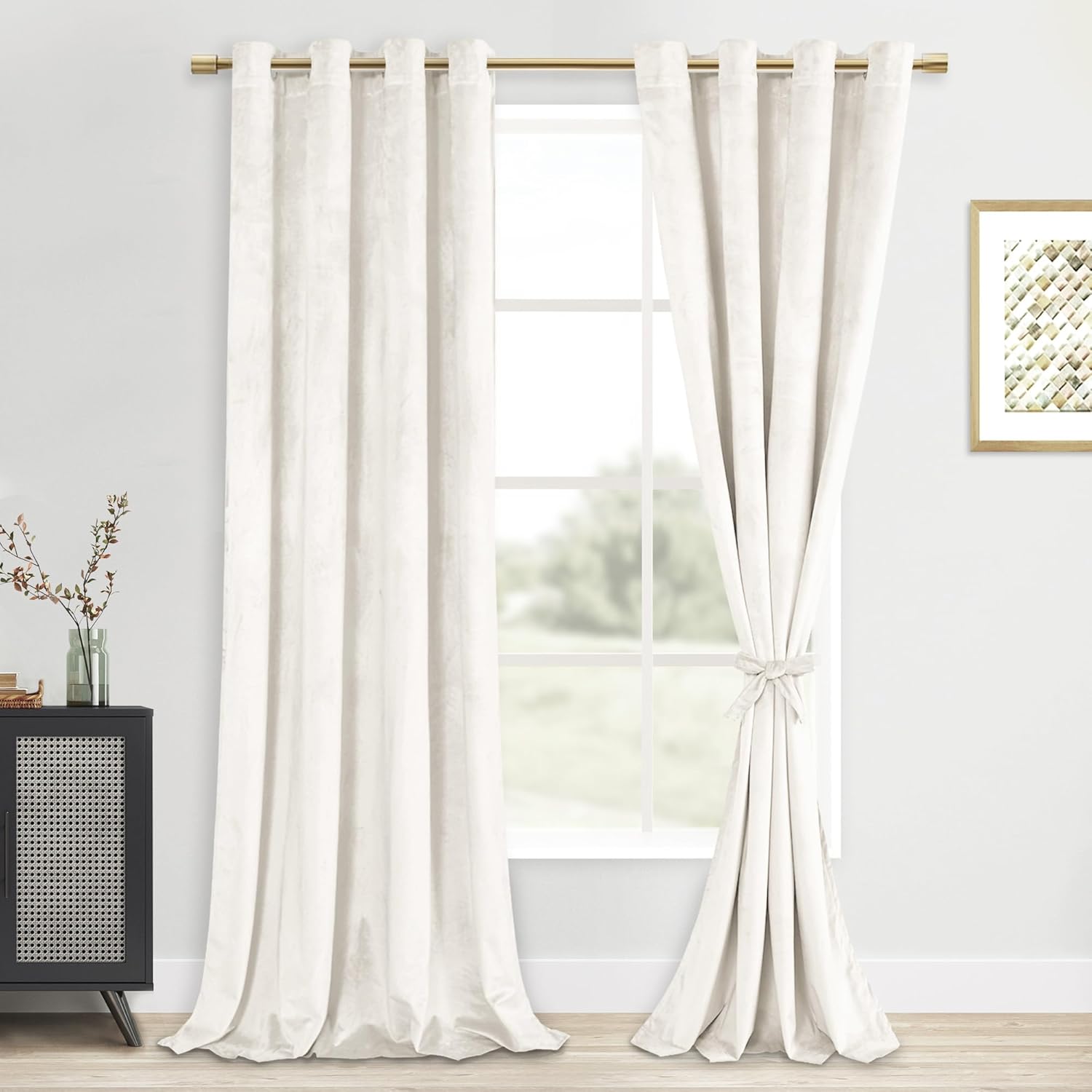 Custom Curtains: Velvet Blackout Curtains, Set of 2 Panels