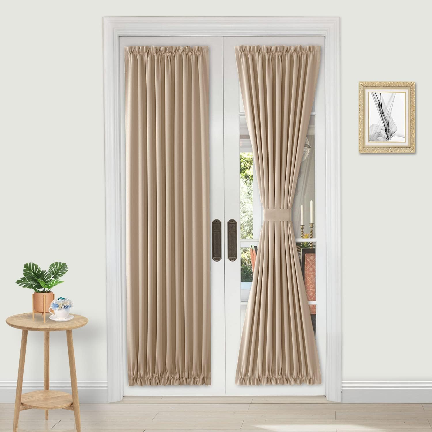 Custom Curtains: French Blackout Door Curtains, 1 Curtain Panel