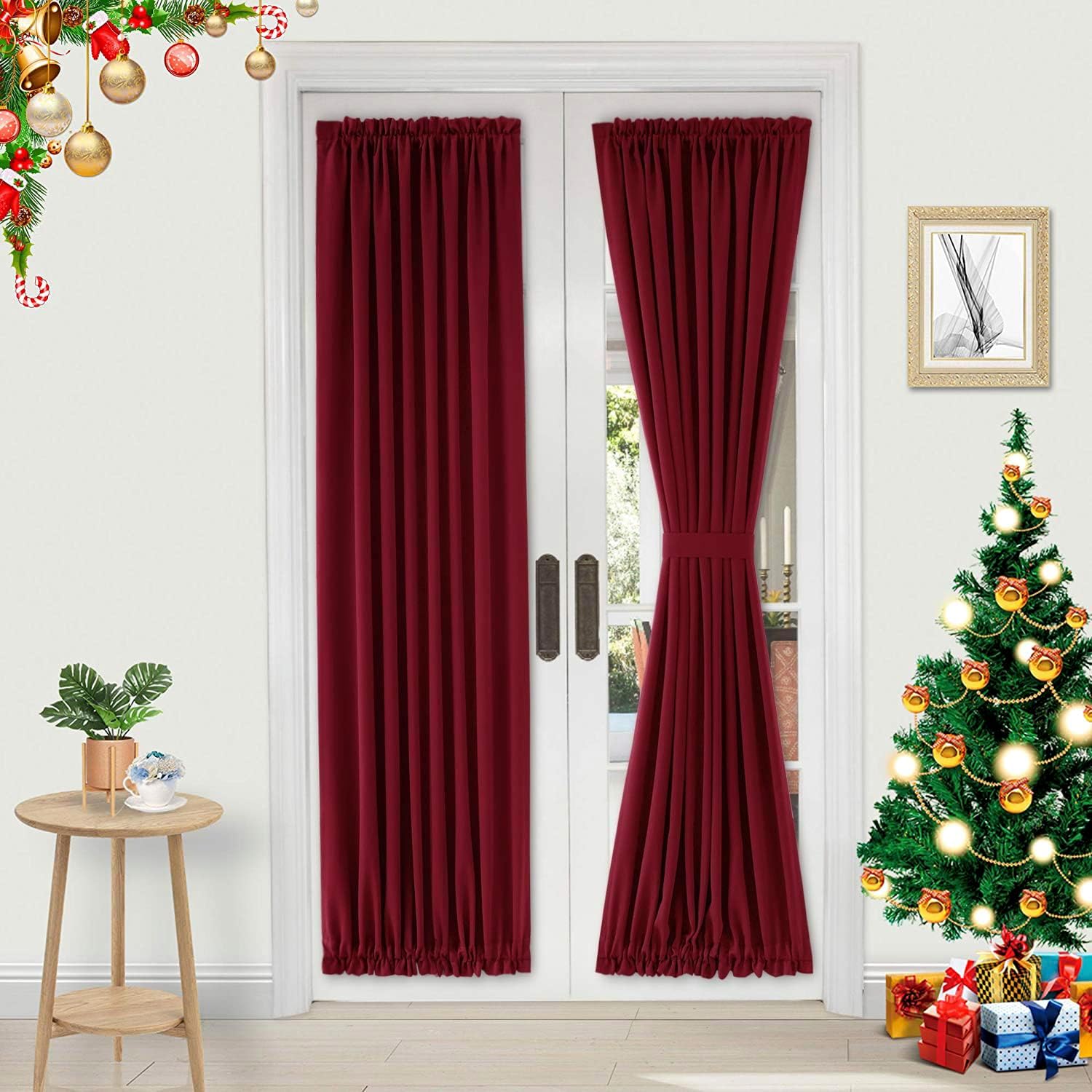 Custom Curtains: French Blackout Door Curtains, 1 Curtain Panel