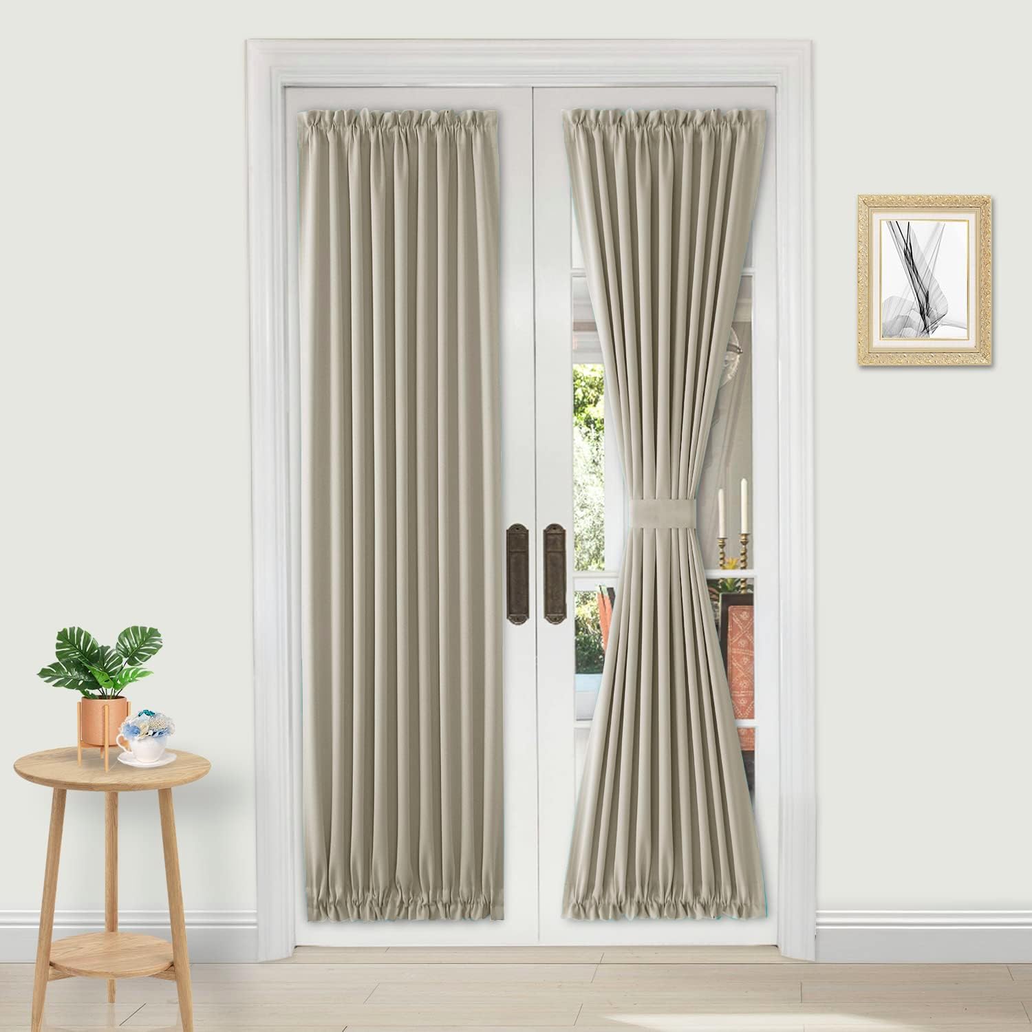 Custom Curtains: French Blackout Door Curtains, 1 Curtain Panel