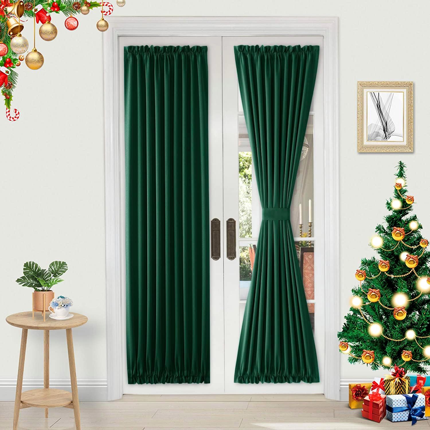 Custom Curtains: French Blackout Door Curtains, 1 Curtain Panel