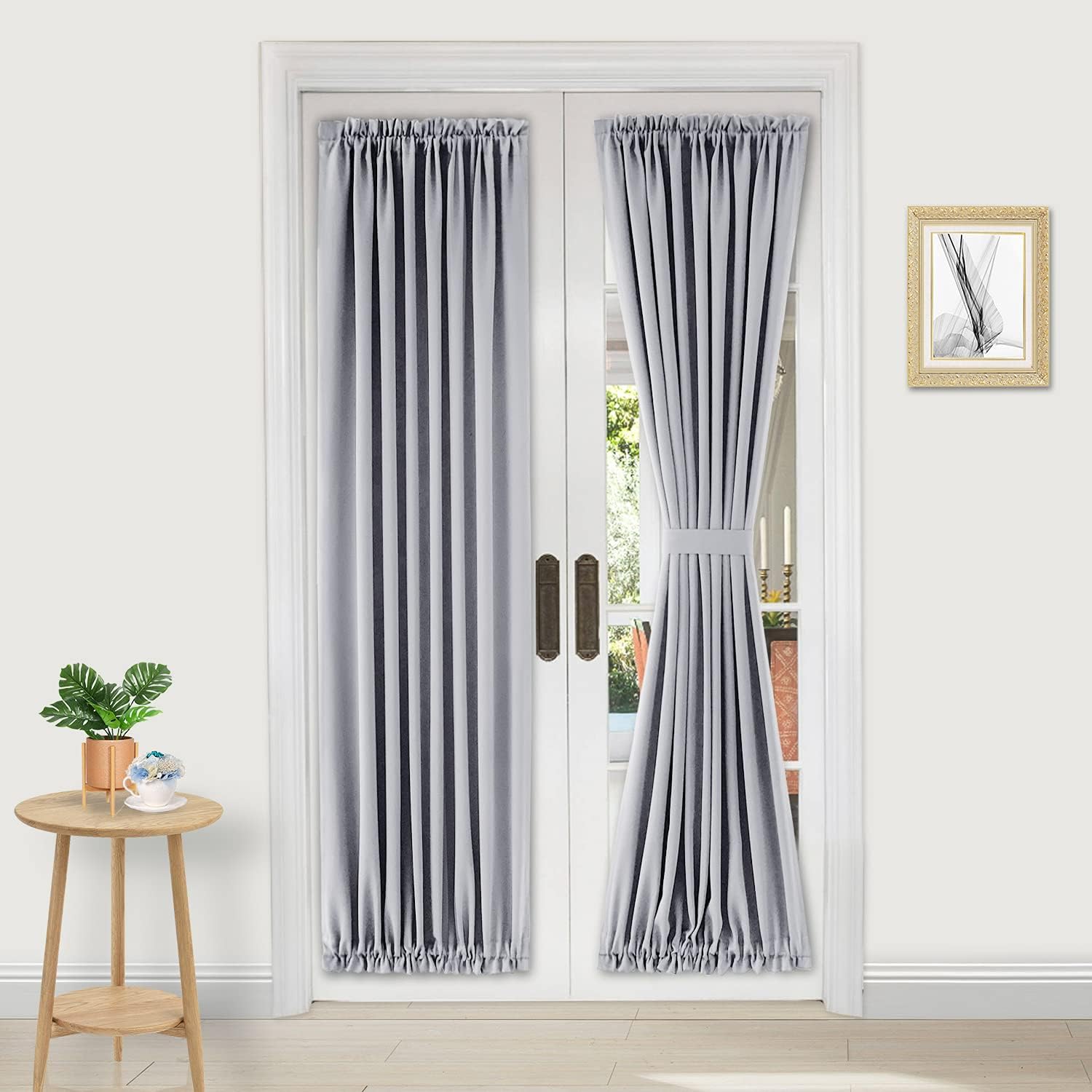 Custom Curtains: French Blackout Door Curtains, 1 Curtain Panel