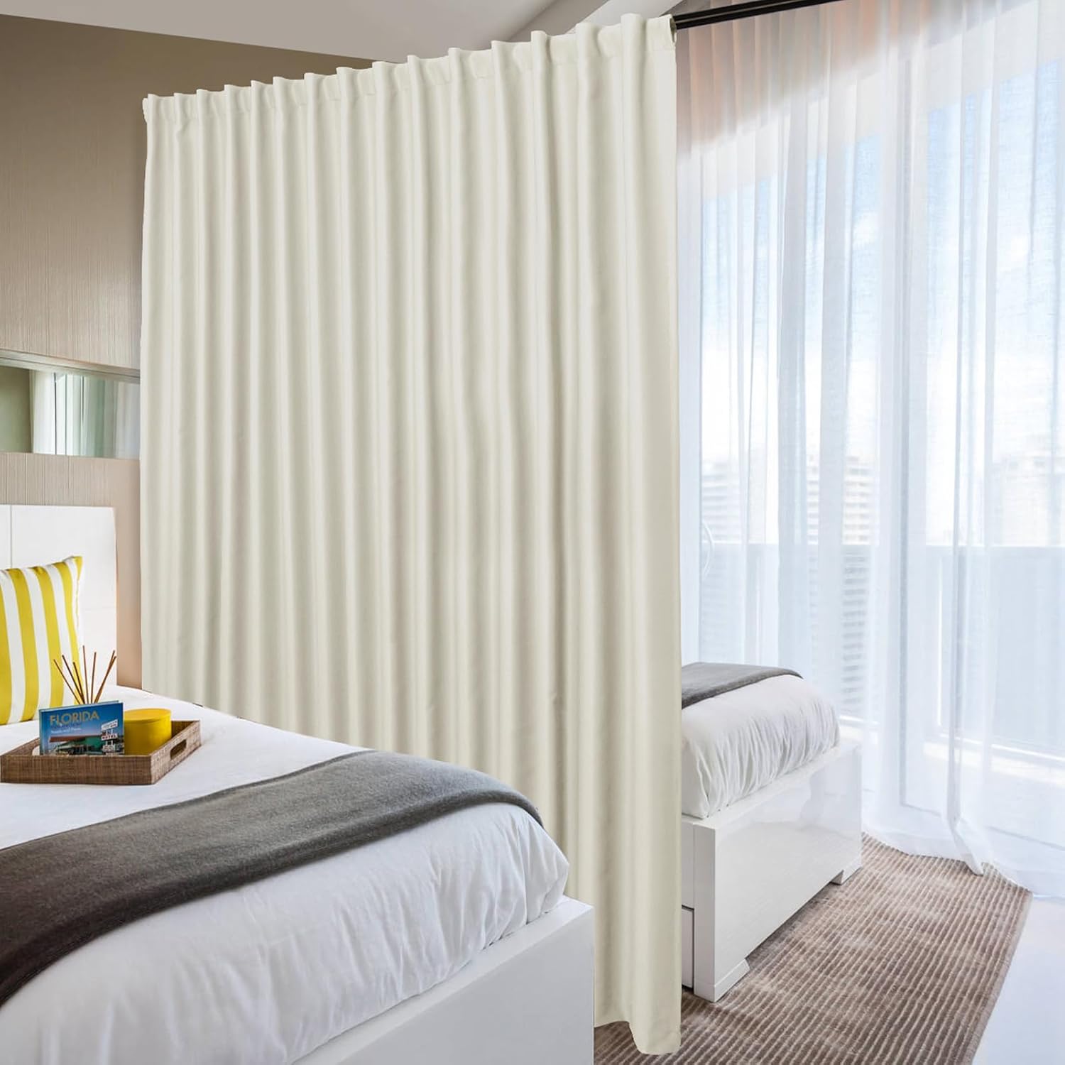 Custom Curtains: 1 Panel Wide Width Blackout Curtain, Room Divider Curtains