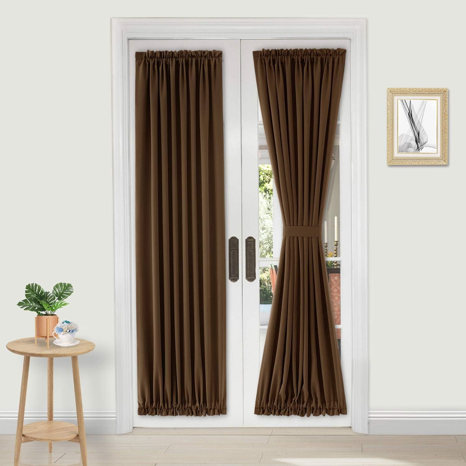 Custom Curtains: French Blackout Door Curtains, 1 Curtain Panel