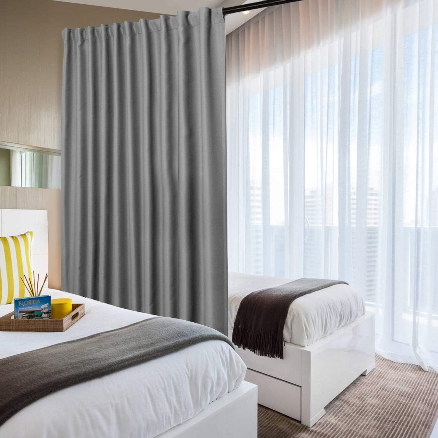 Custom Curtains: 1 Panel Wide Width Blackout Curtain, Room Divider Curtains