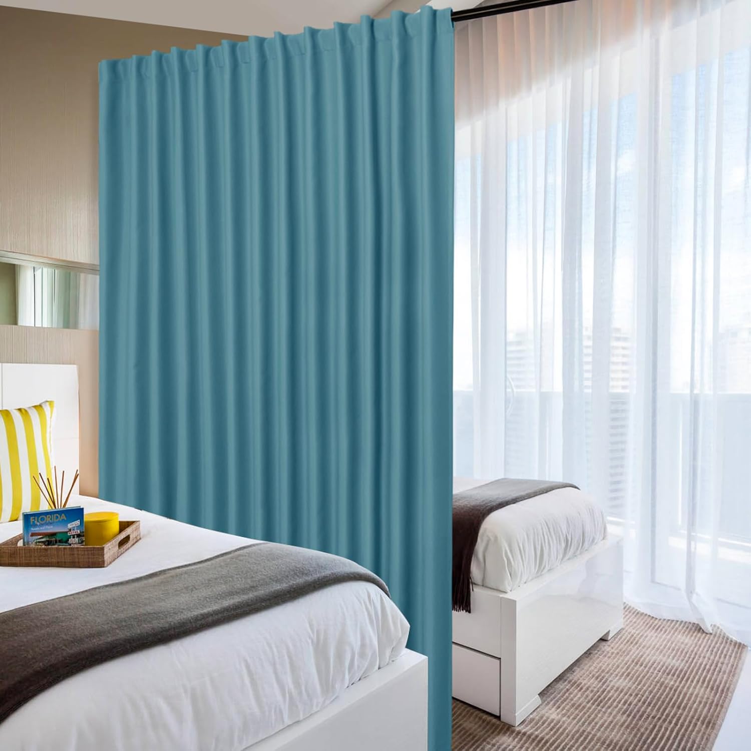 Custom Curtains: 1 Panel Wide Width Blackout Curtain, Room Divider Curtains
