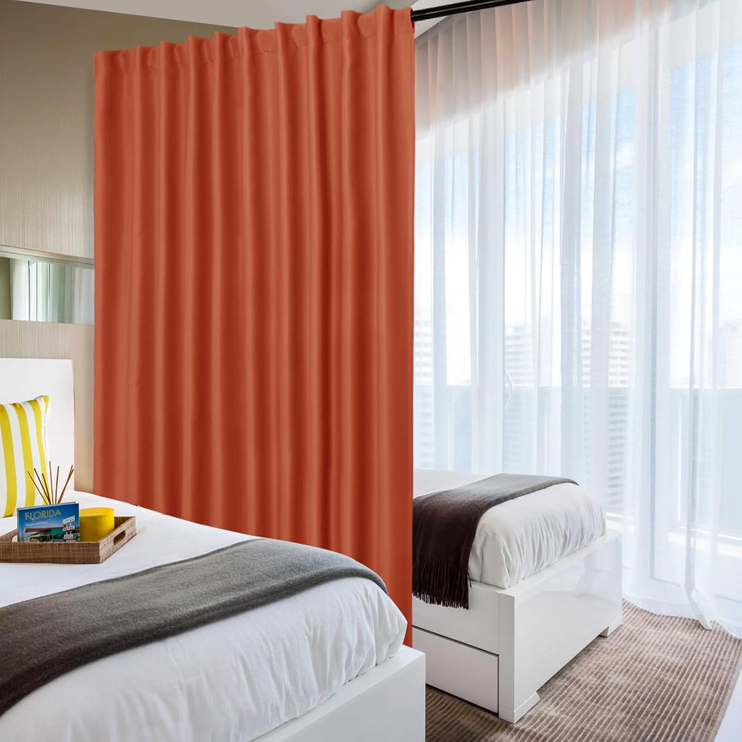Custom Curtains: 1 Panel Wide Width Blackout Curtain, Room Divider Curtains
