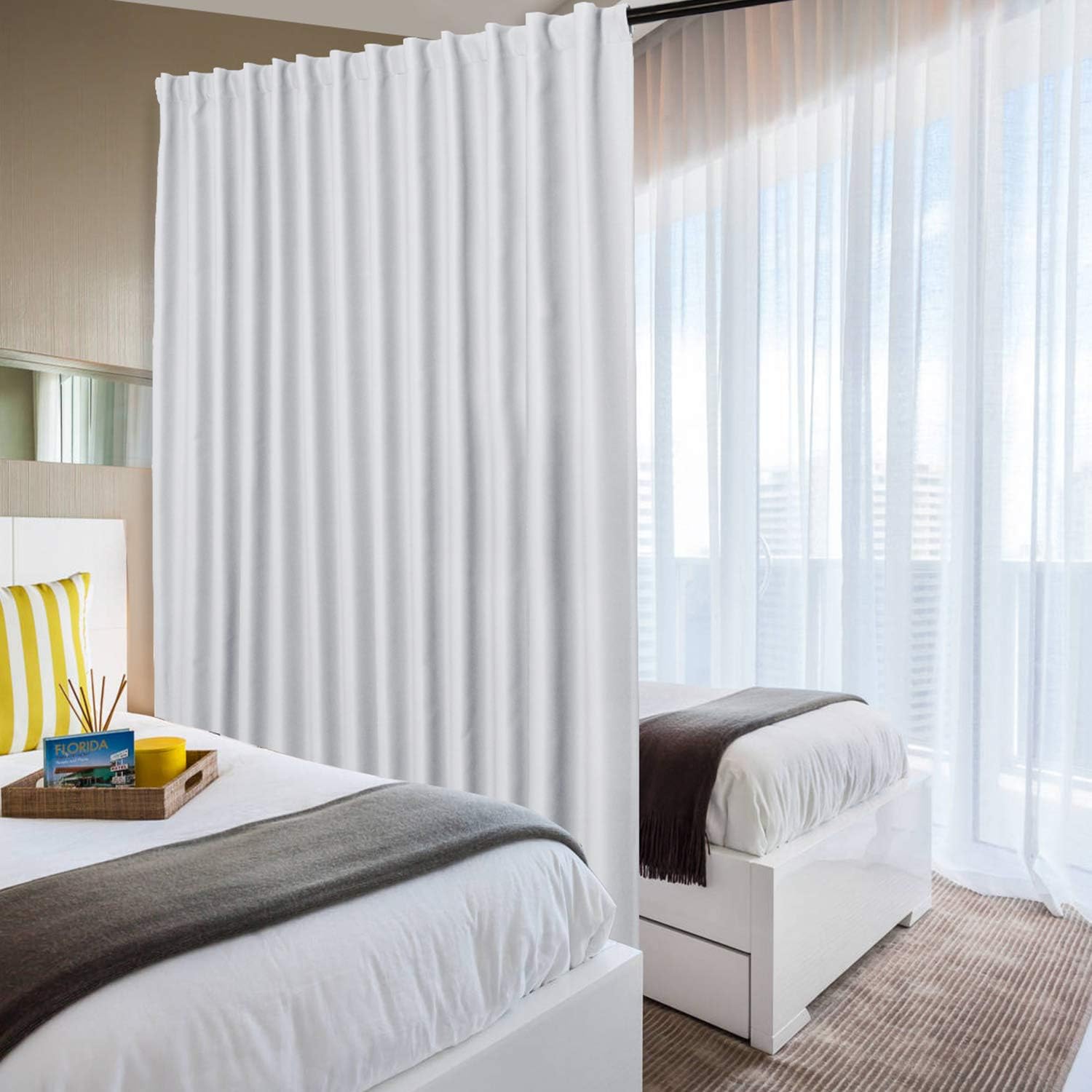 Custom Curtains: 1 Panel Wide Width Blackout Curtain, Room Divider Curtains