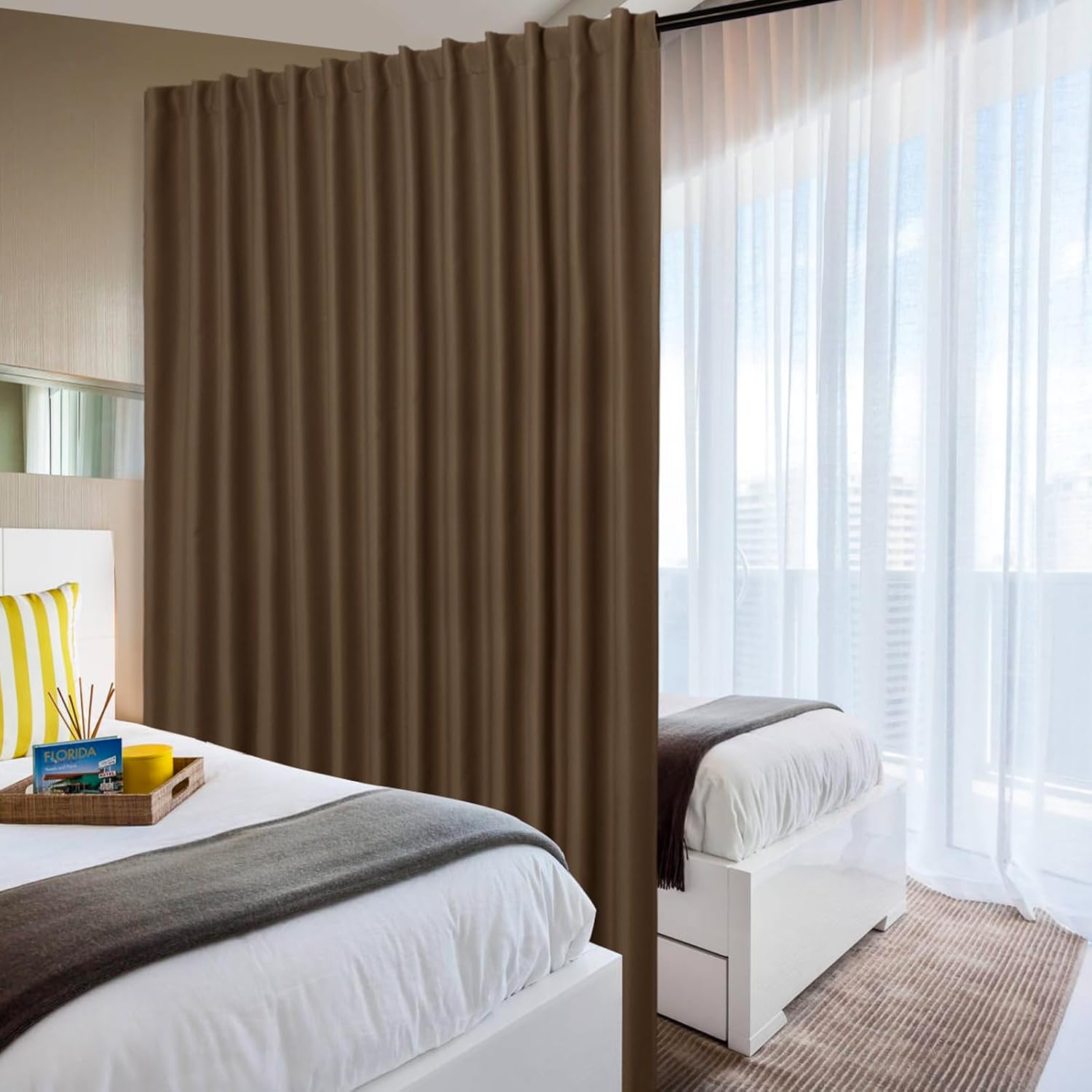 Custom Curtains: 1 Panel Wide Width Blackout Curtain, Room Divider Curtains