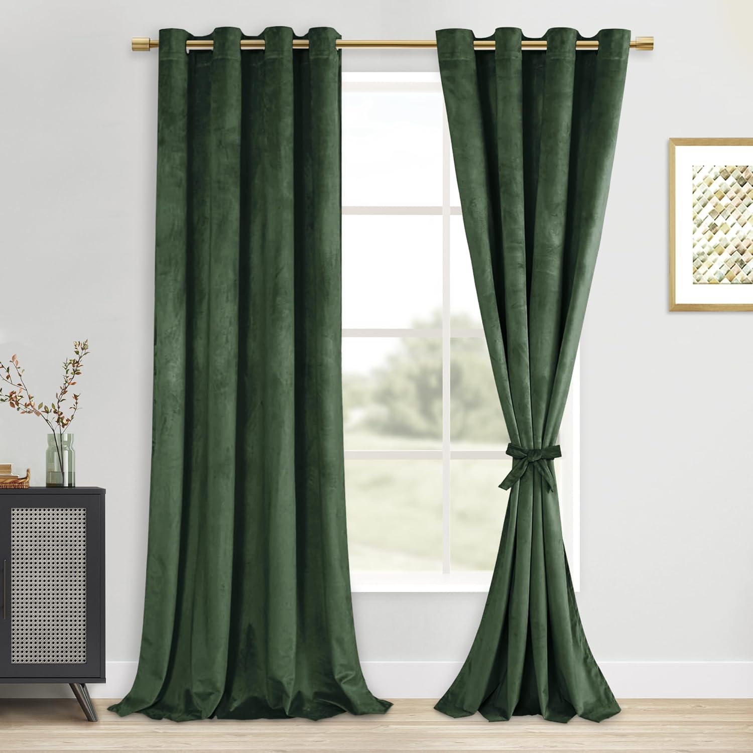 Custom Curtains: Velvet Blackout Curtains, Set of 2 Panels