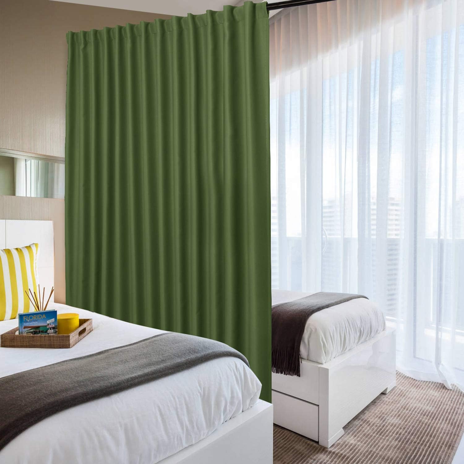 Custom Curtains: 1 Panel Wide Width Blackout Curtain, Room Divider Curtains