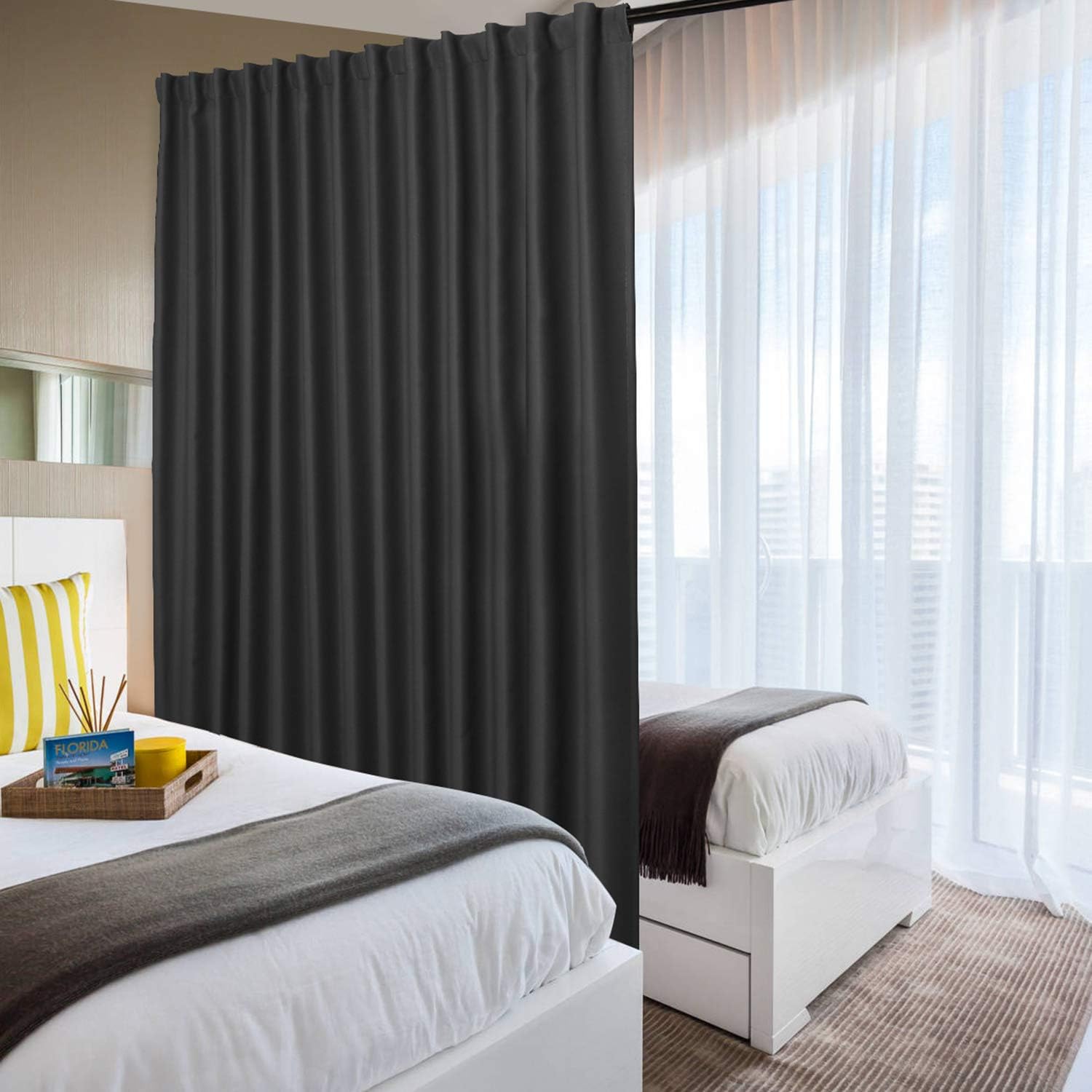 Custom Curtains: 1 Panel Wide Width Blackout Curtain, Room Divider Curtains