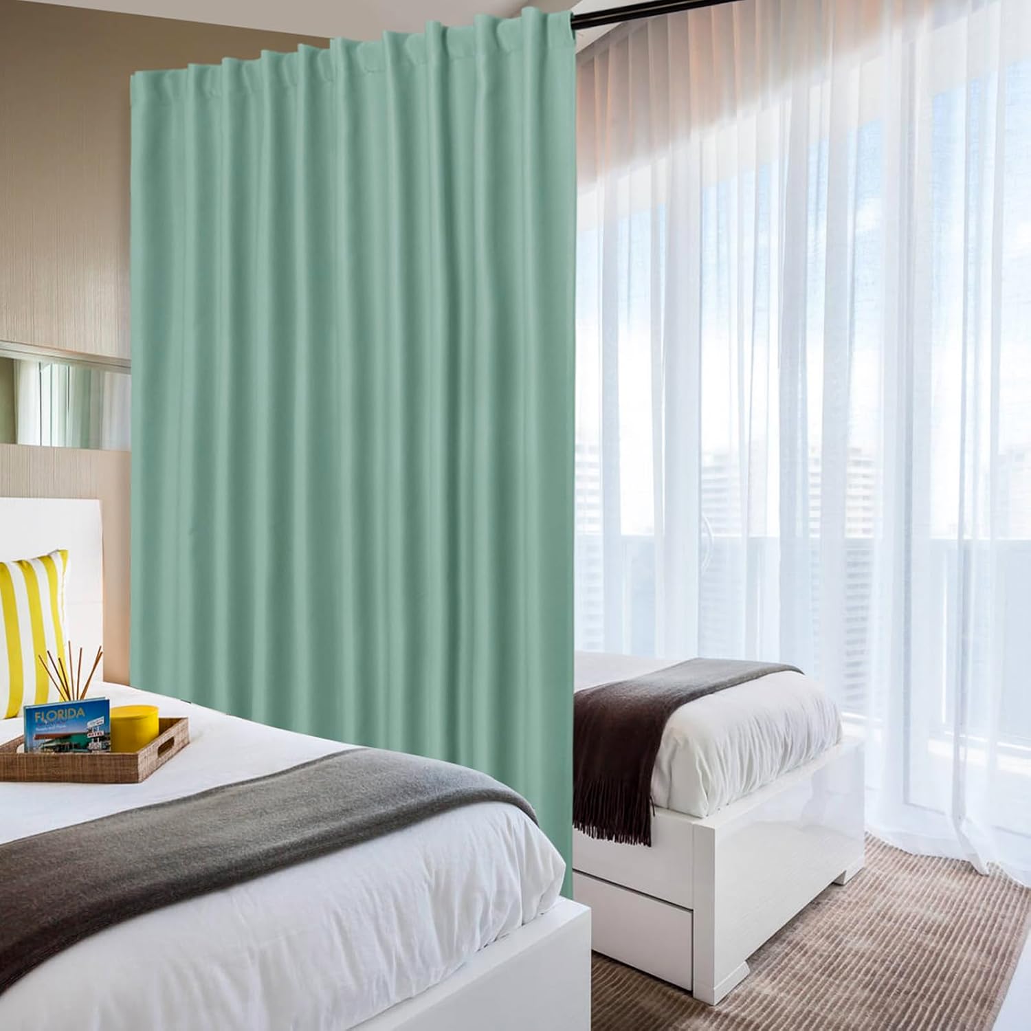 Custom Curtains: 1 Panel Wide Width Blackout Curtain, Room Divider Curtains