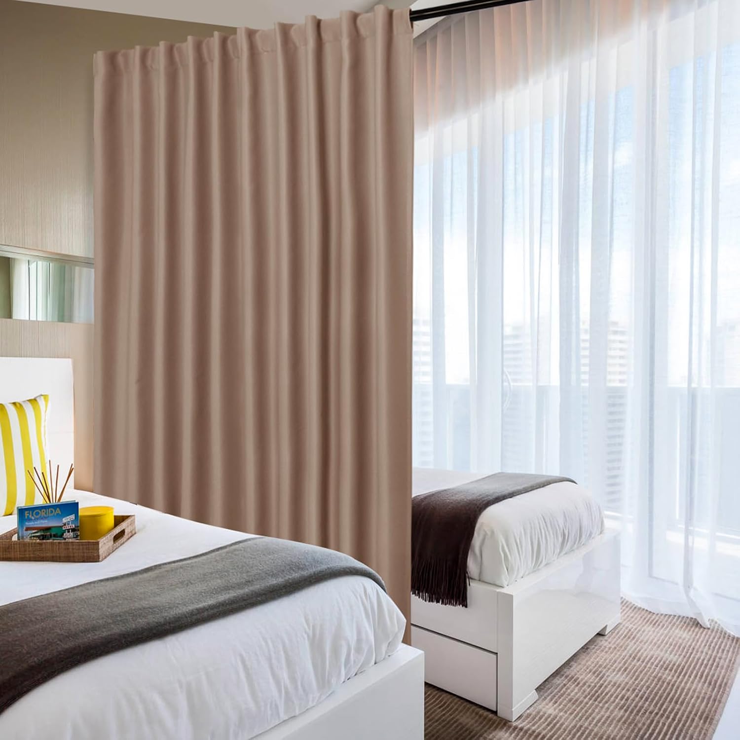 Custom Curtains: 1 Panel Wide Width Blackout Curtain, Room Divider Curtains