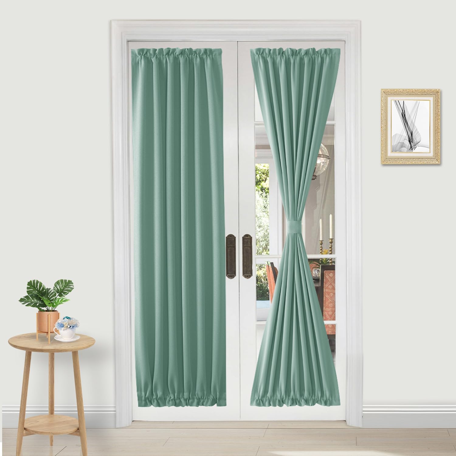 Custom Curtains: French Blackout Door Curtains, 1 Curtain Panel
