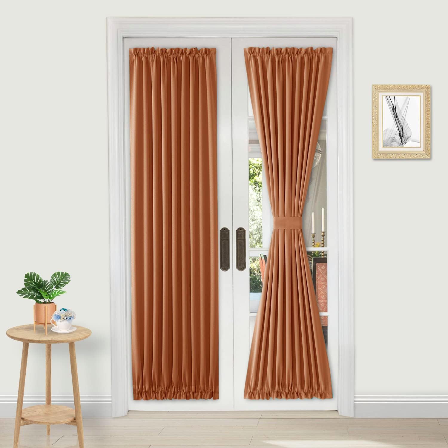Custom Curtains: French Blackout Door Curtains, 1 Curtain Panel