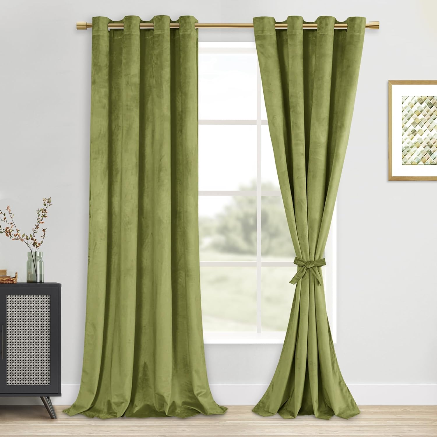 Custom Curtains: Velvet Blackout Curtains, Set of 2 Panels