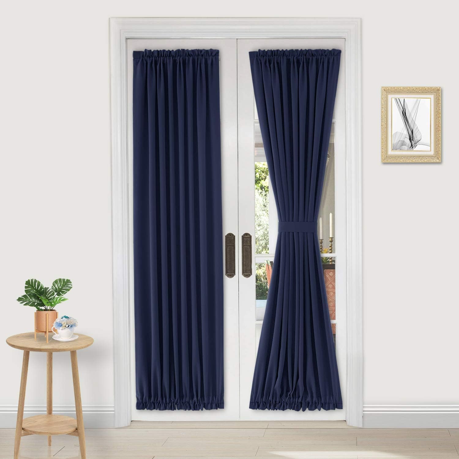 Custom Curtains: French Blackout Door Curtains, 1 Curtain Panel