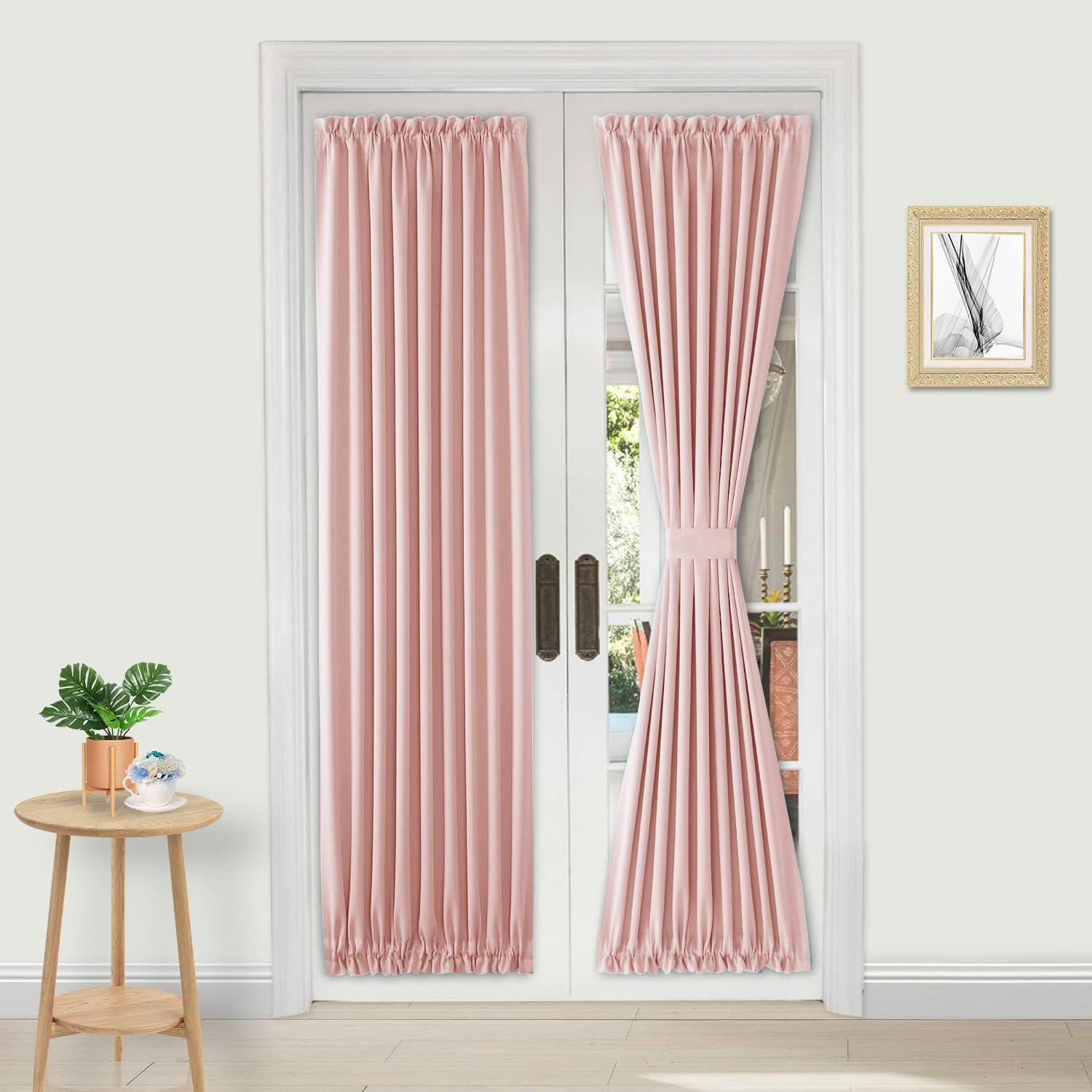 Custom Curtains: French Blackout Door Curtains, 1 Curtain Panel