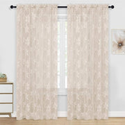 Custom Curtains: Lace Sheer Curtains, Set of 2 Panels