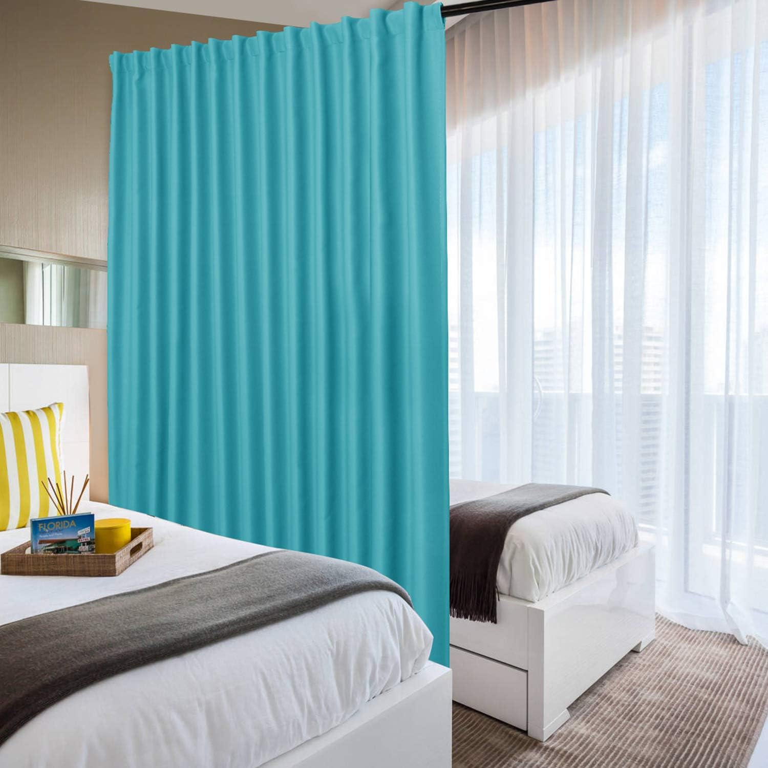 Custom Curtains: 1 Panel Wide Width Blackout Curtain, Room Divider Curtains