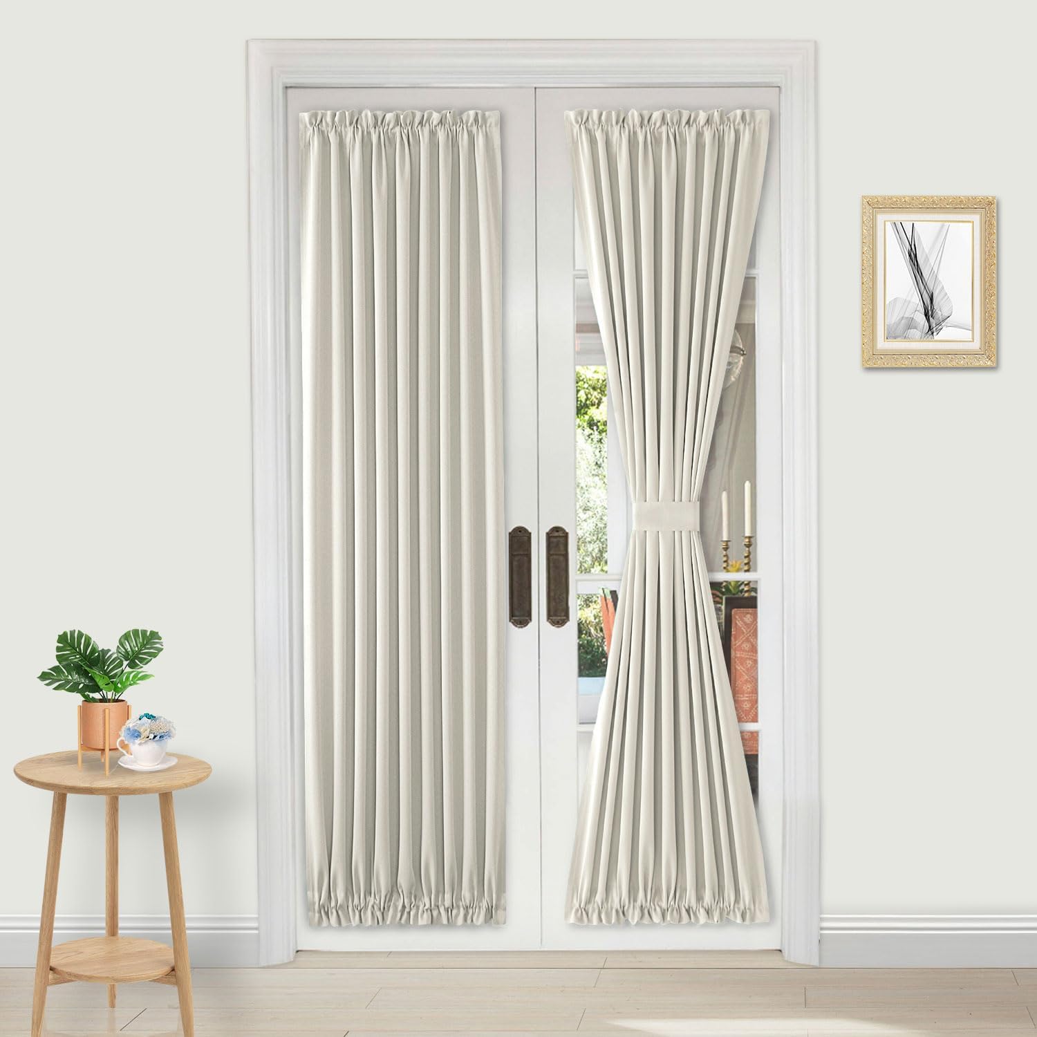 Custom Curtains: French Blackout Door Curtains, 1 Curtain Panel