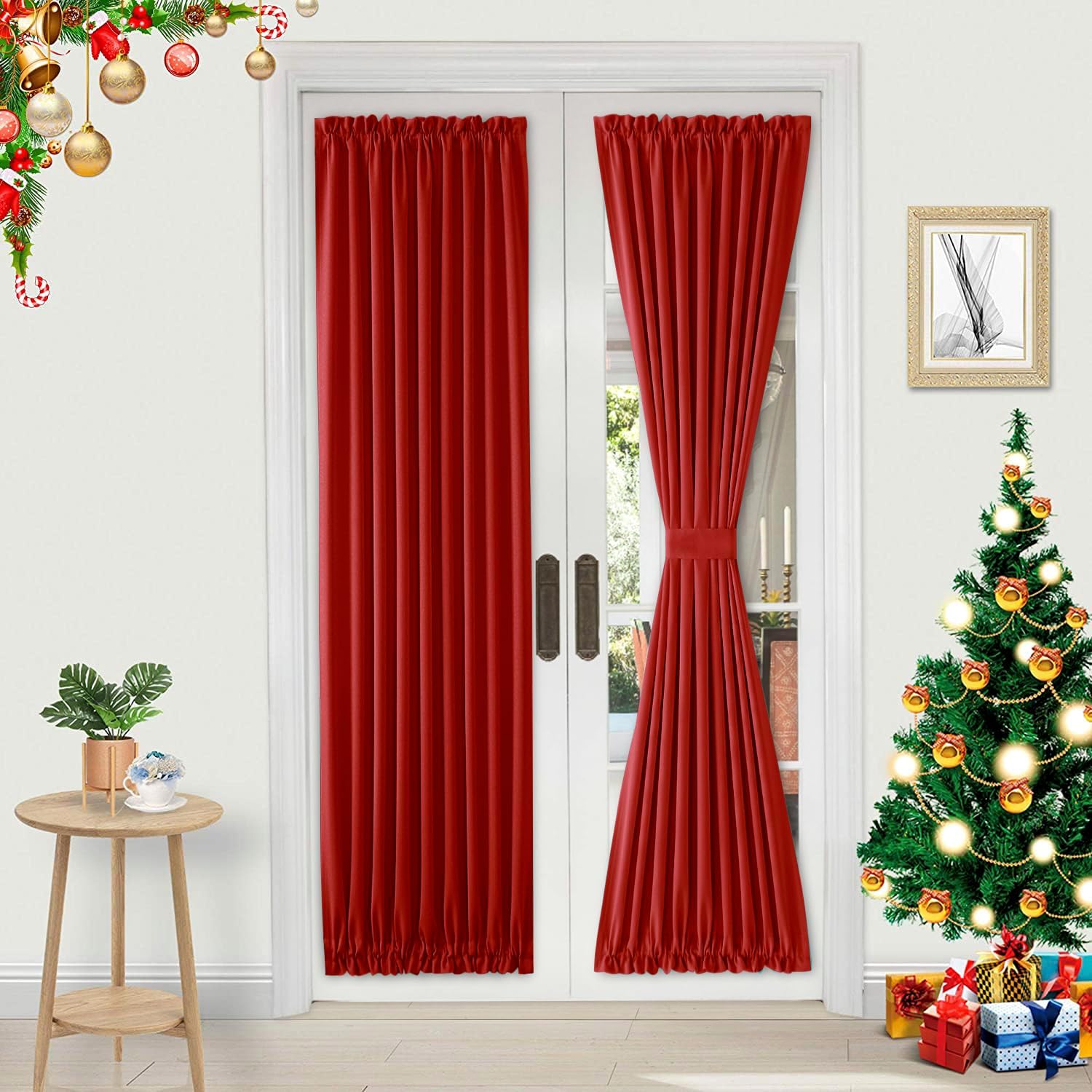 Custom Curtains: French Blackout Door Curtains, 1 Curtain Panel