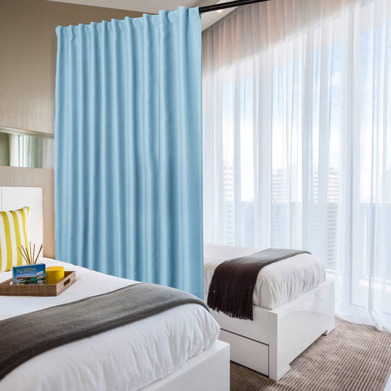 Custom Curtains: 1 Panel Wide Width Blackout Curtain, Room Divider Curtains