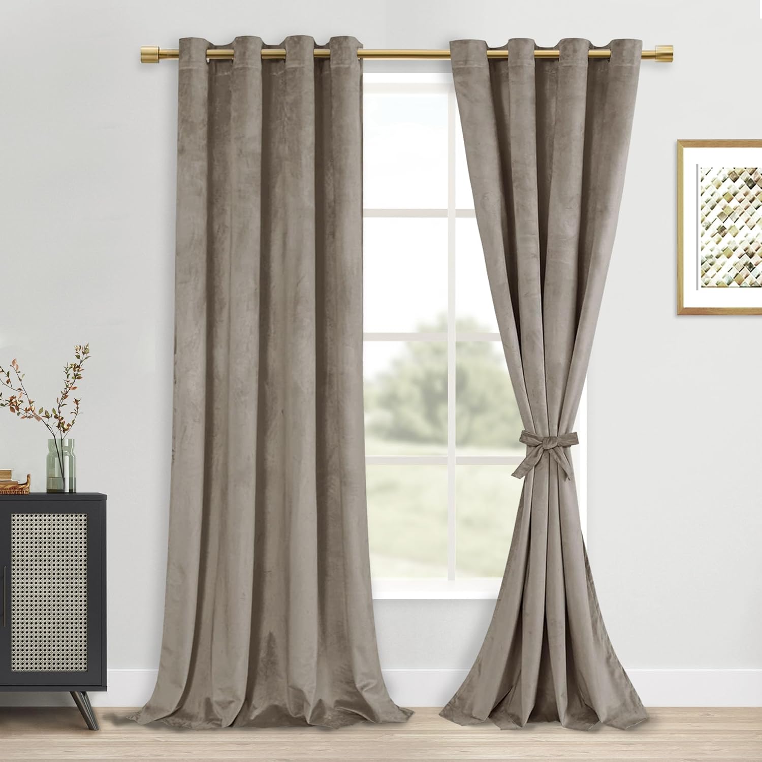 Custom Curtains: Velvet Blackout Curtains, Set of 2 Panels