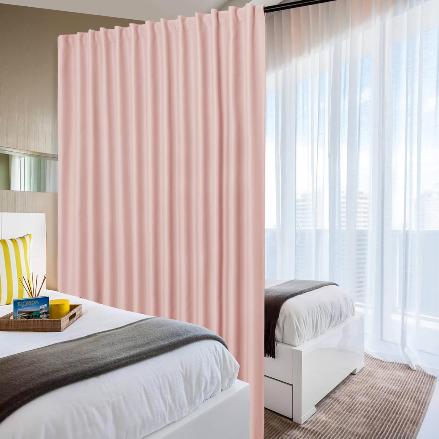 Custom Curtains: 1 Panel Wide Width Blackout Curtain, Room Divider Curtains