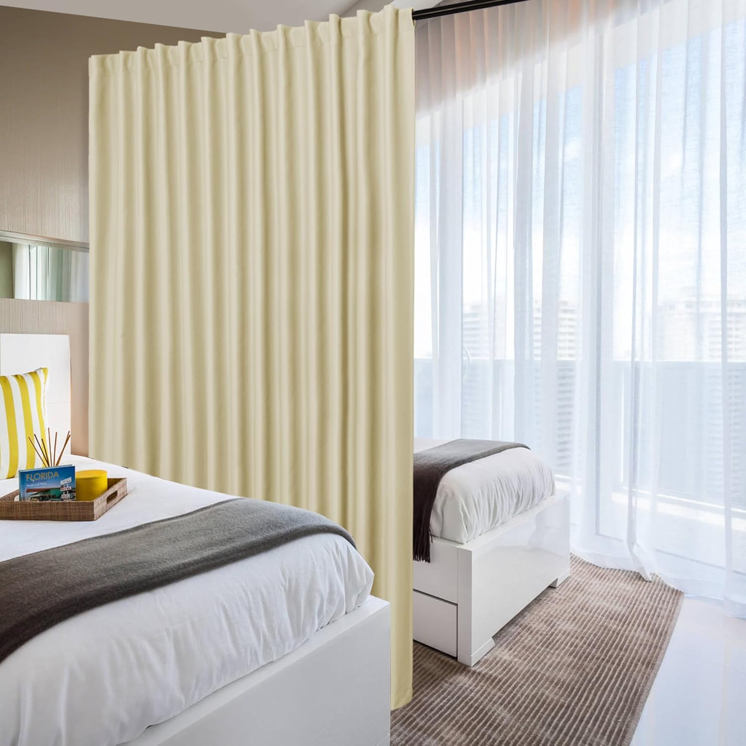 Custom Curtains: 1 Panel Wide Width Blackout Curtain, Room Divider Curtains