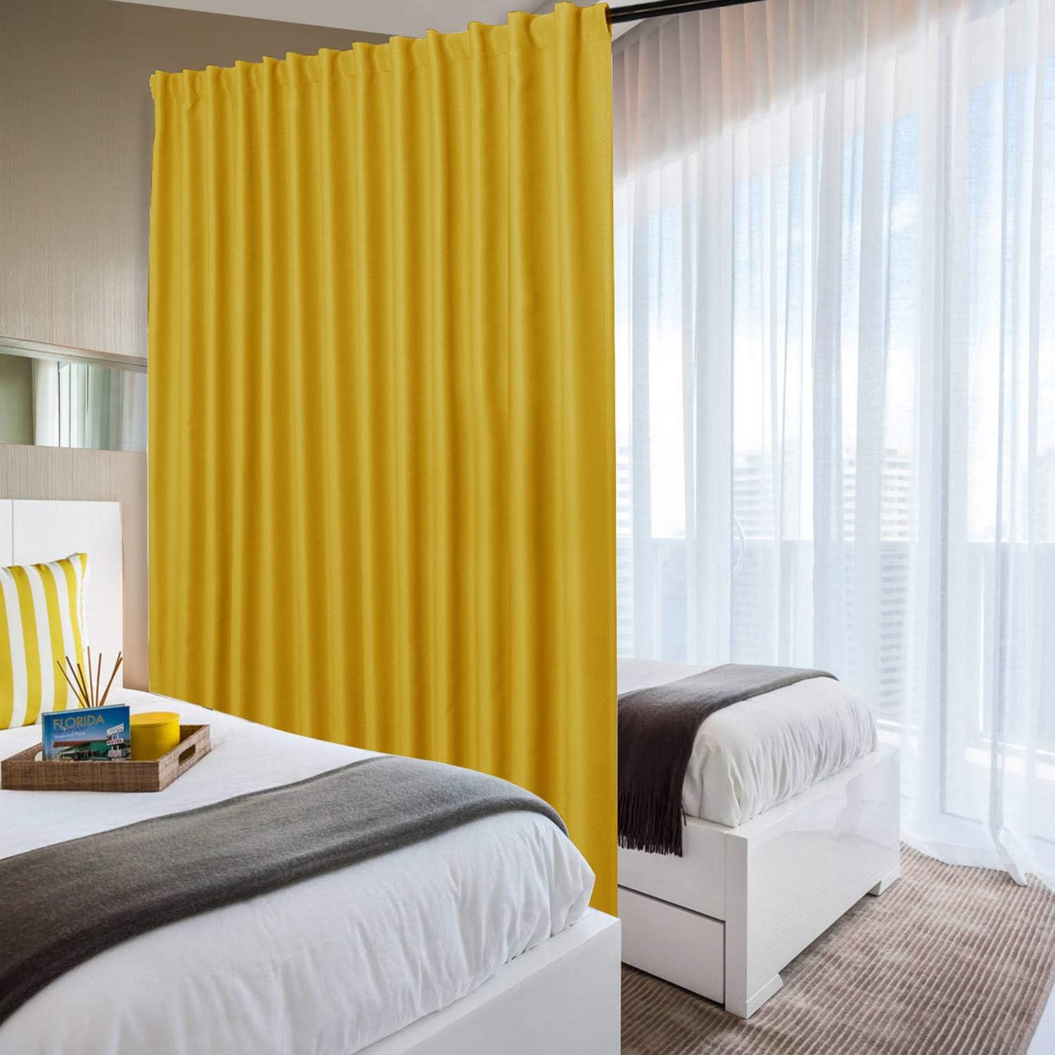 Custom Curtains: 1 Panel Wide Width Blackout Curtain, Room Divider Curtains