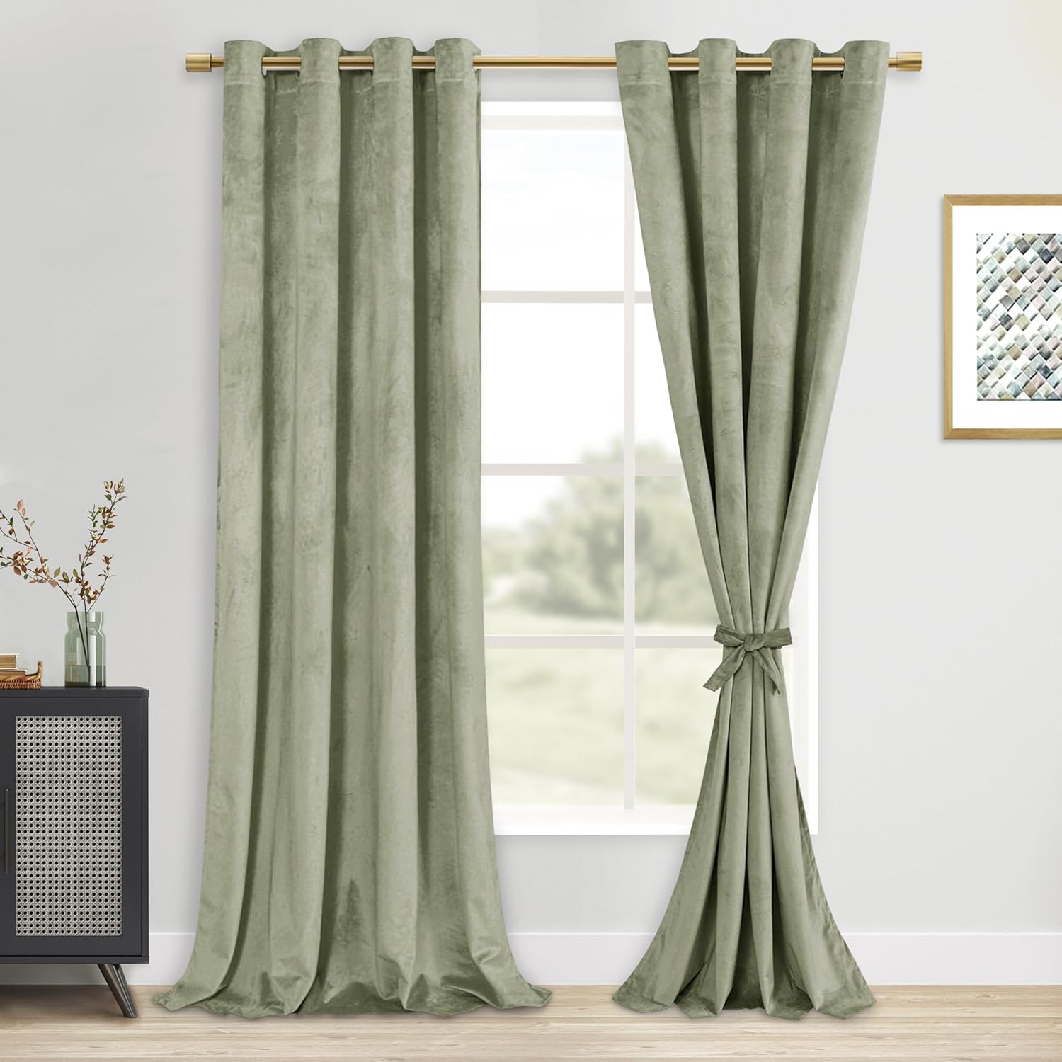 Custom Curtains: Velvet Blackout Curtains, Set of 2 Panels
