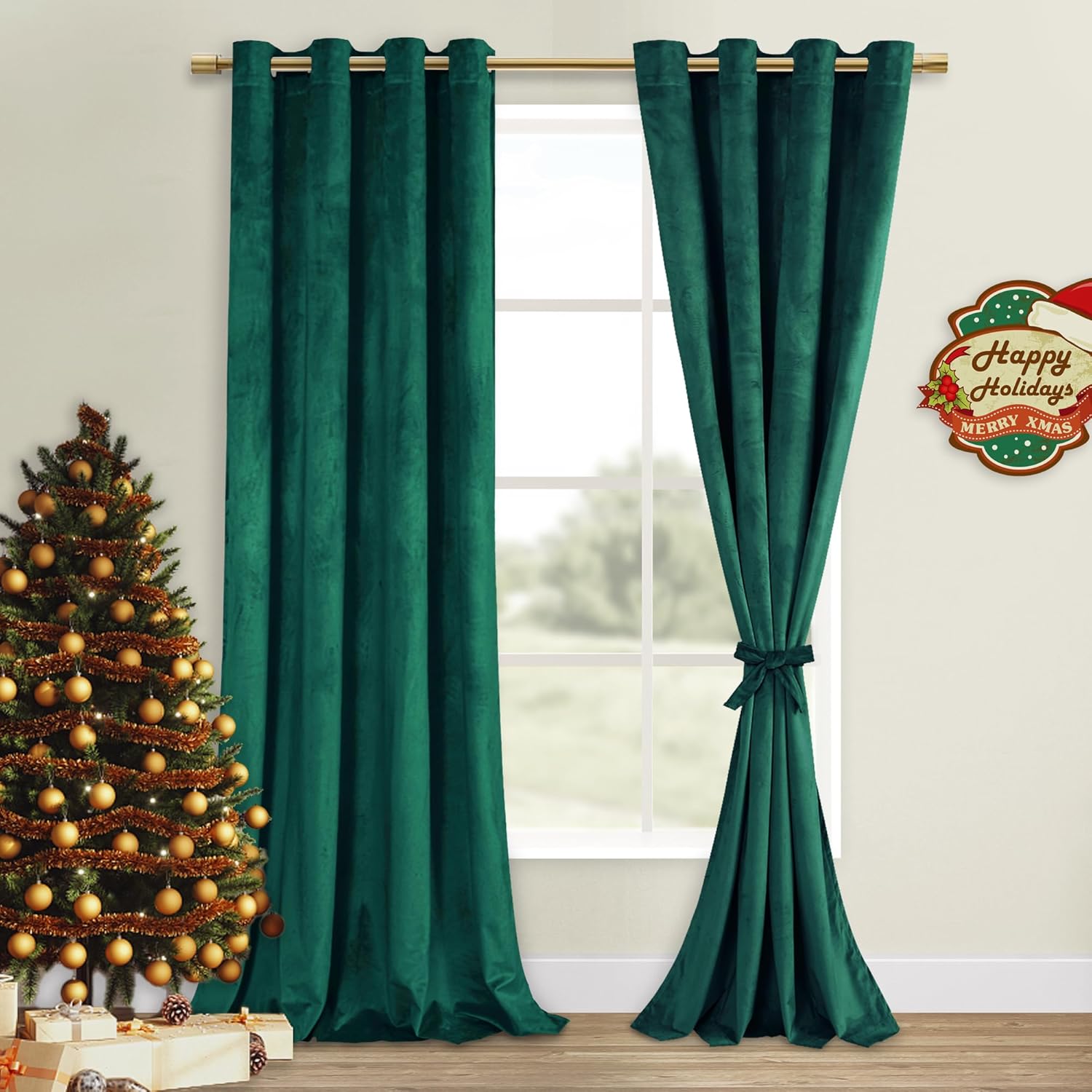 Custom Curtains: Velvet Blackout Curtains, Set of 2 Panels