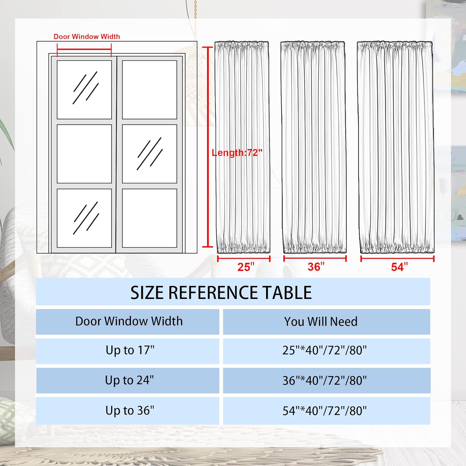 Custom Curtains: French Blackout Door Curtains, 1 Curtain Panel