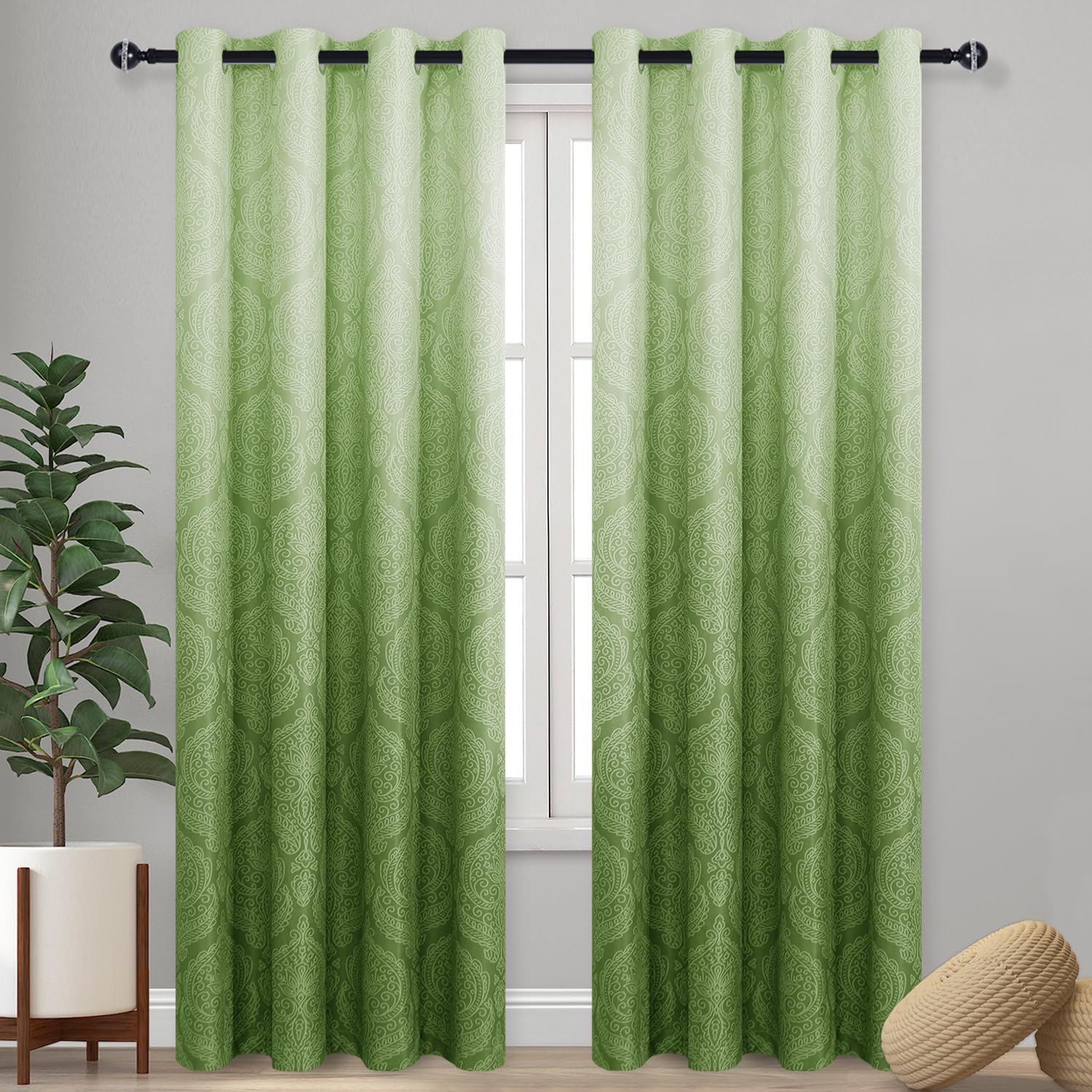 Custom Curtains: Ombre Blackout Curtains, Set of 2 Panels