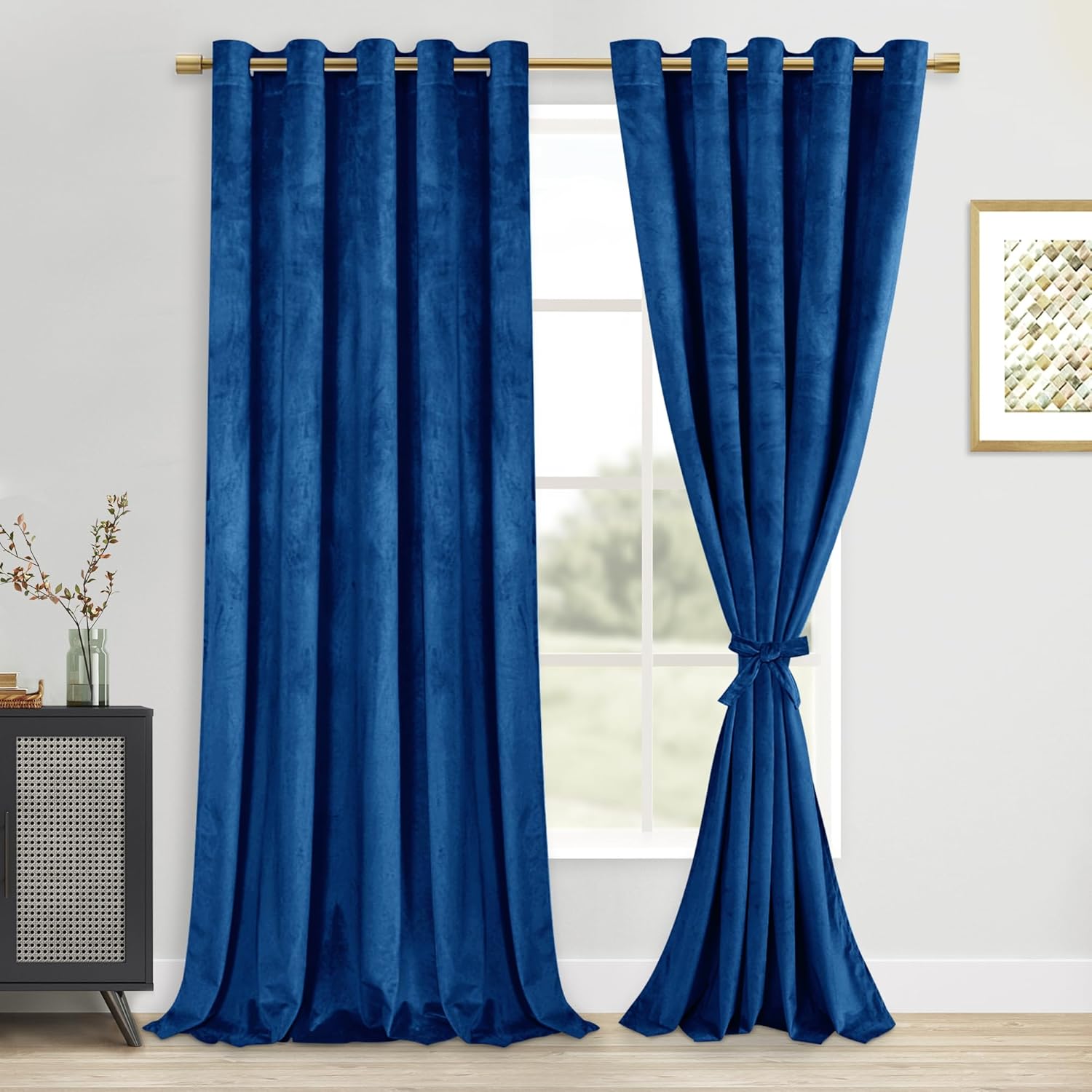 Custom Curtains: Velvet Blackout Curtains, Set of 2 Panels