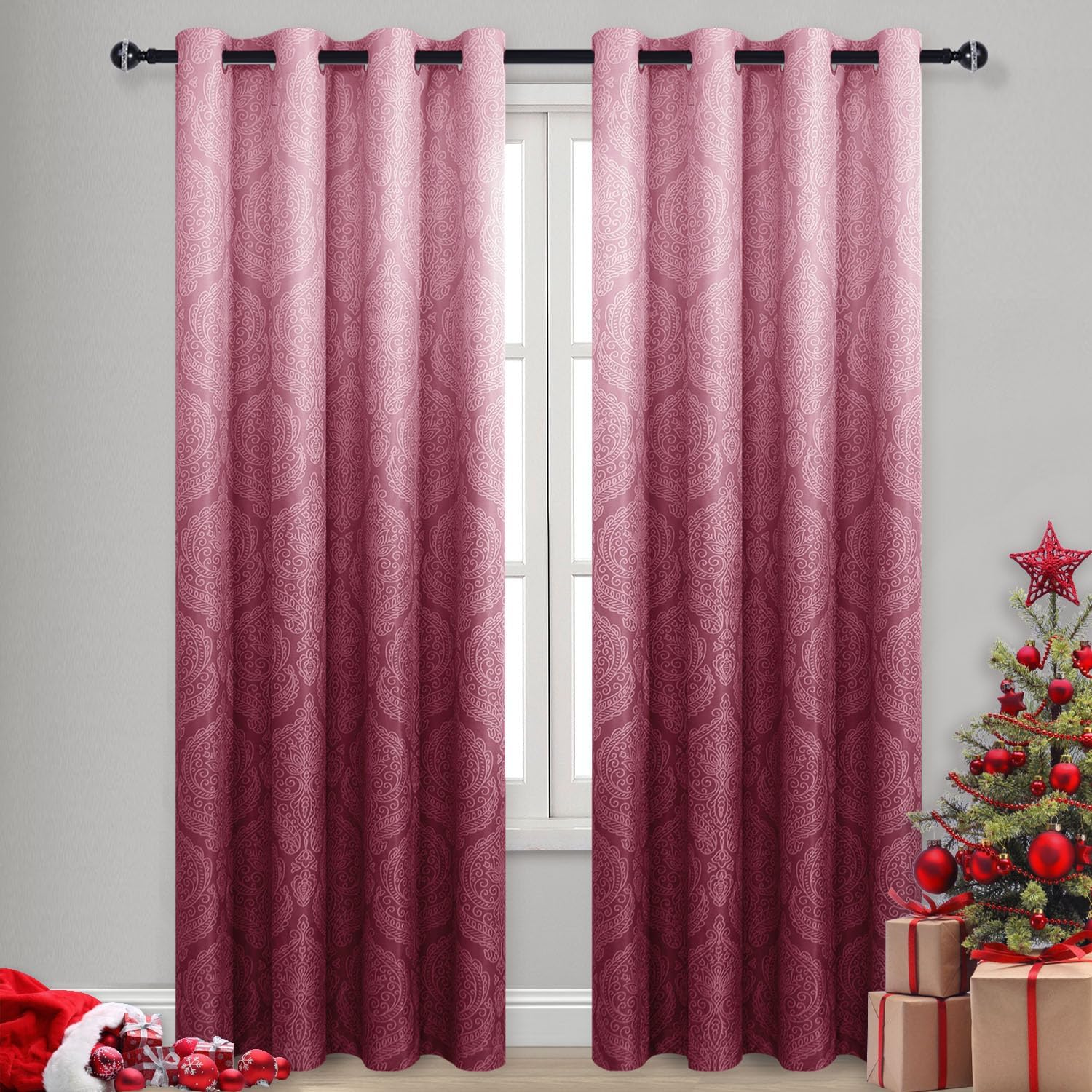 Custom Curtains: Ombre Blackout Curtains, Set of 2 Panels